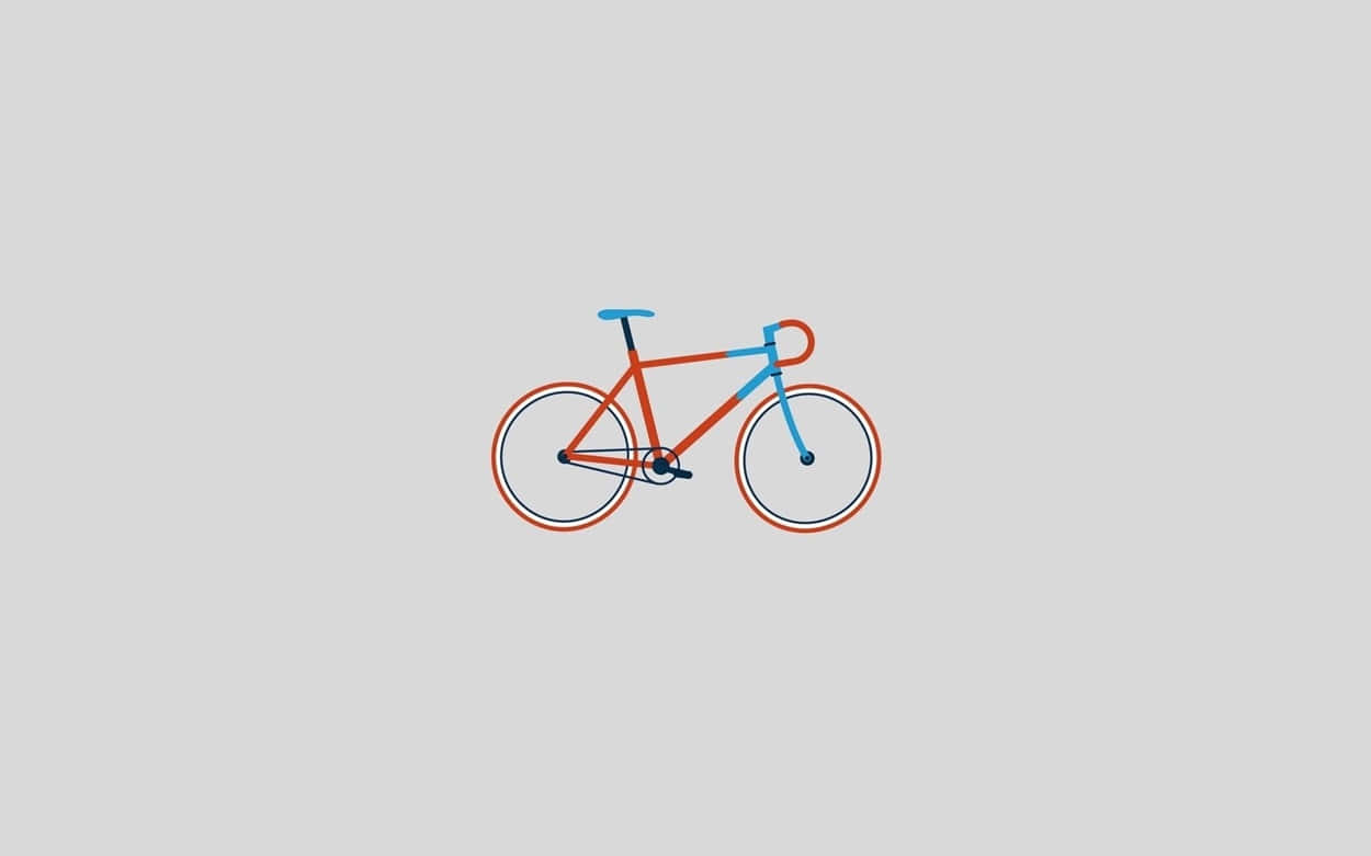 minimalist design, HD, orange and blue frame, SD Desktop Wallpaper