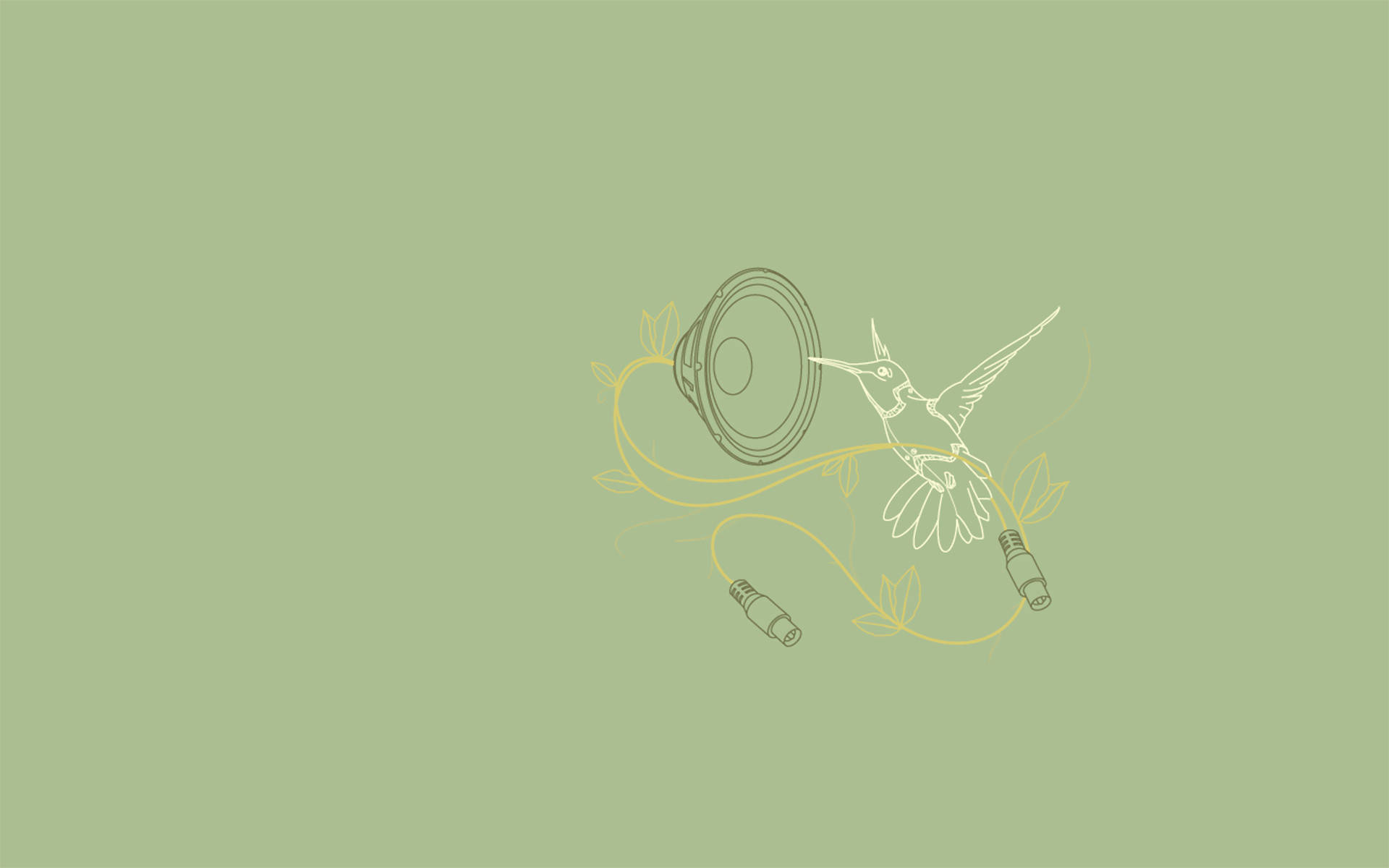 hummingbird, minimalist, line drawing, Full HD Desktop Wallpaper
