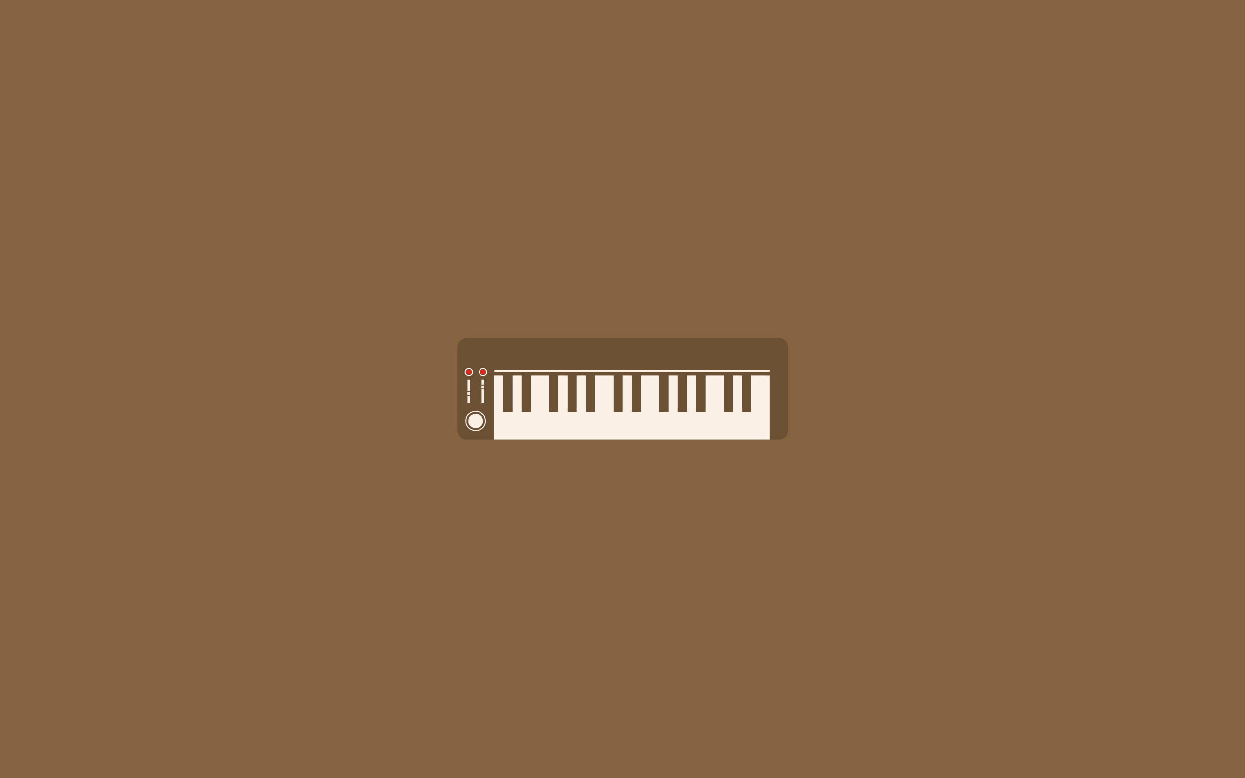 piano keyboard, minimalist, brown, 2K Desktop Wallpaper