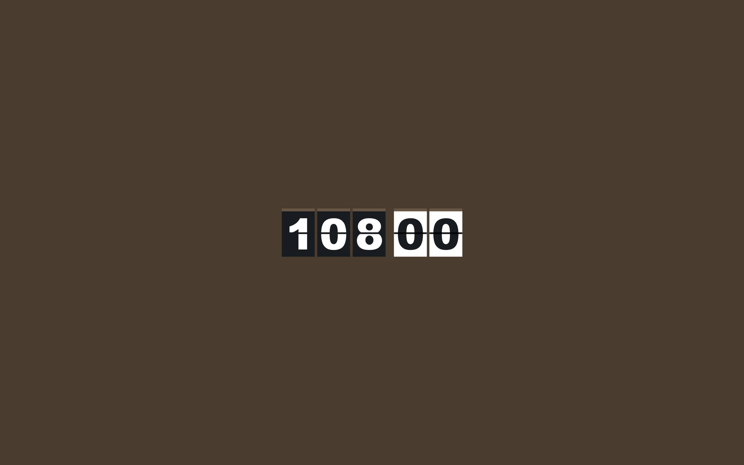 Minimalist iPad, 10800, white numerals, 2K Desktop Wallpaper