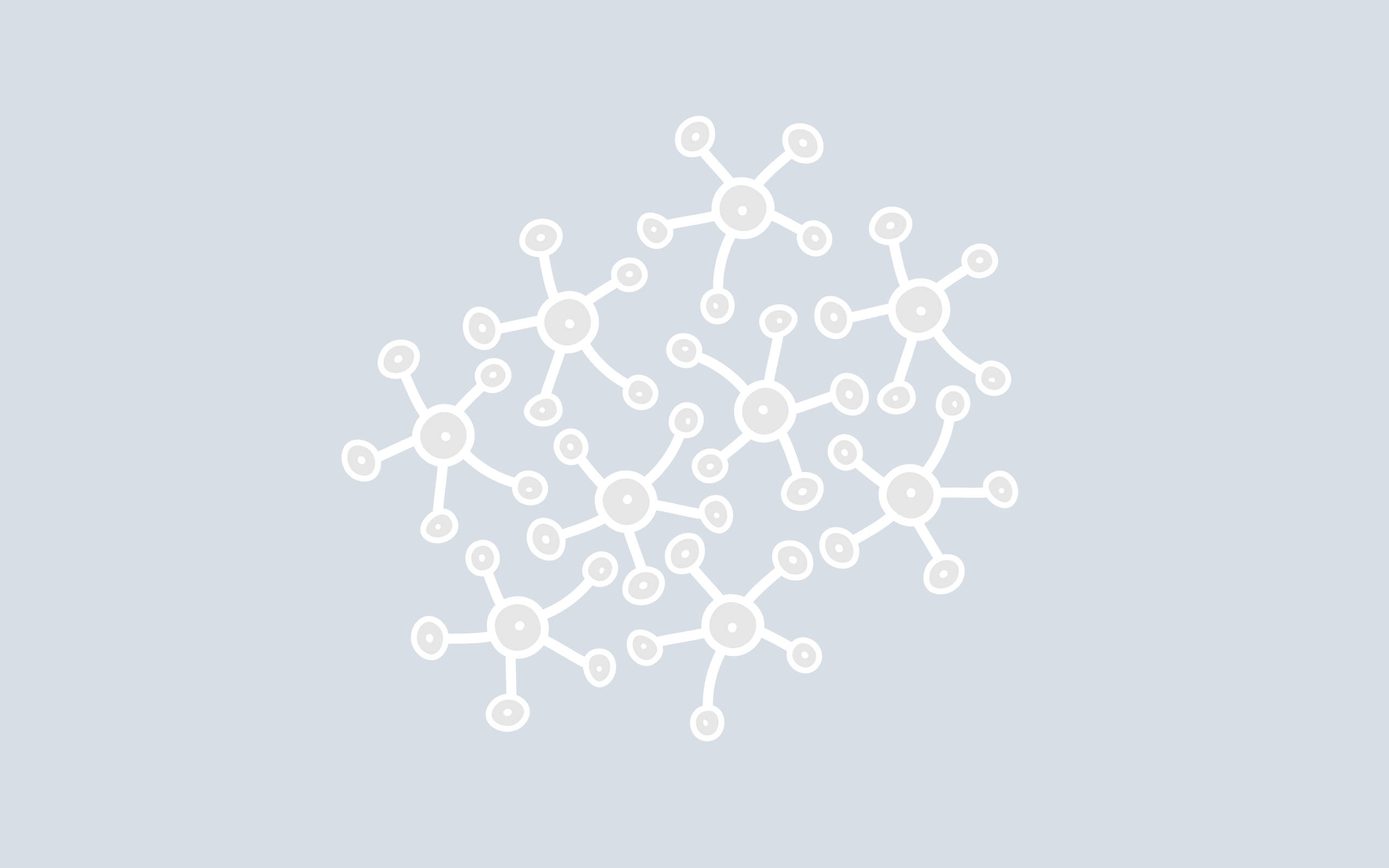 minimalist, white, molecular structure, 2K Desktop Wallpaper