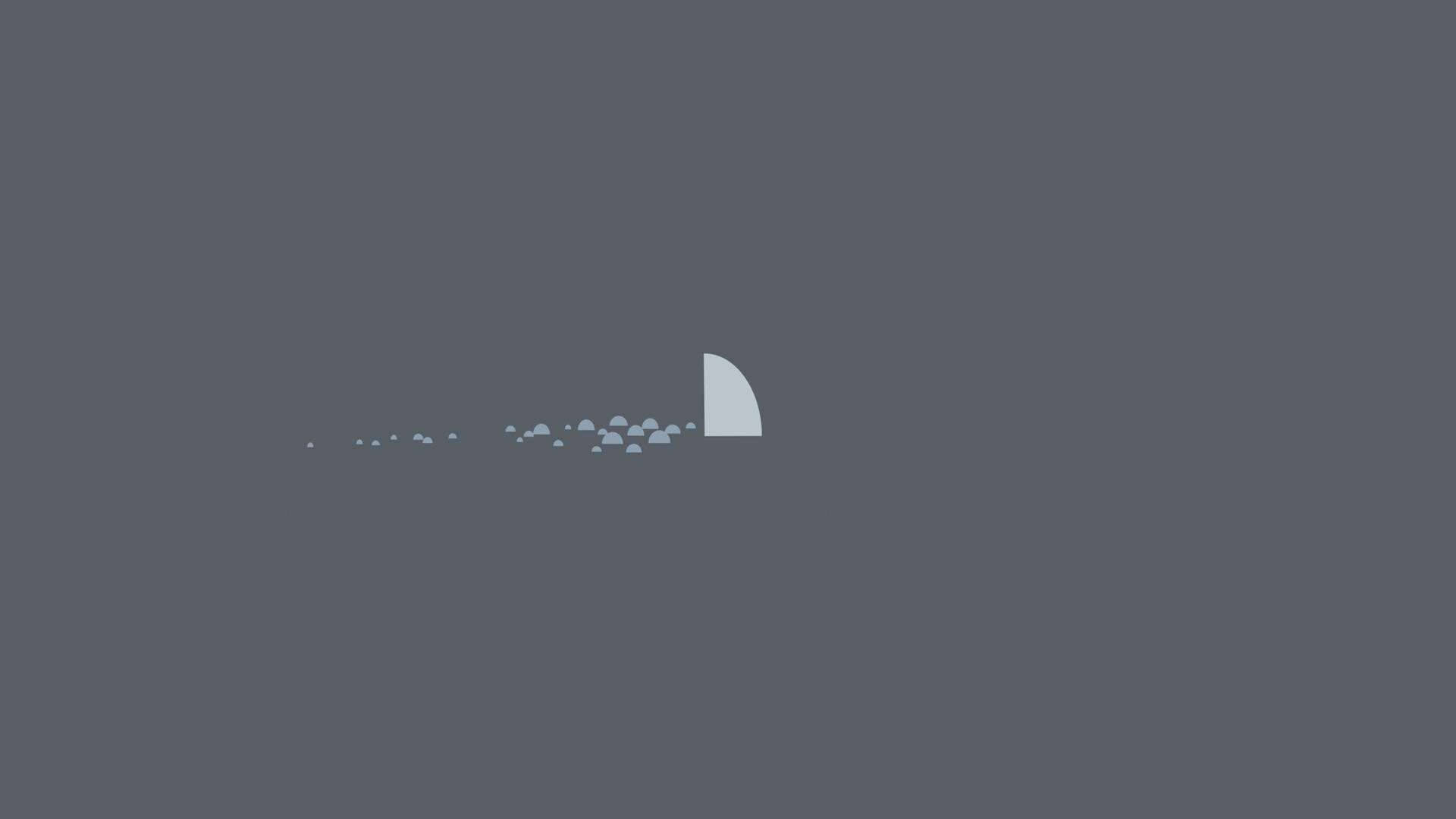 shark fin, minimalist, white shape, Full HD Desktop Wallpaper