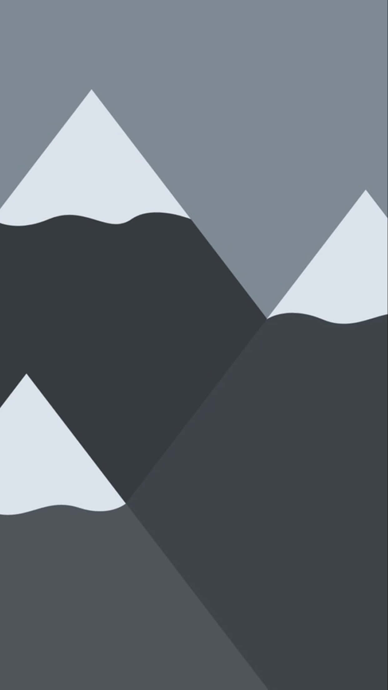 iPhone X, minimalist, geometric mountain range, Full HD Phone Wallpaper