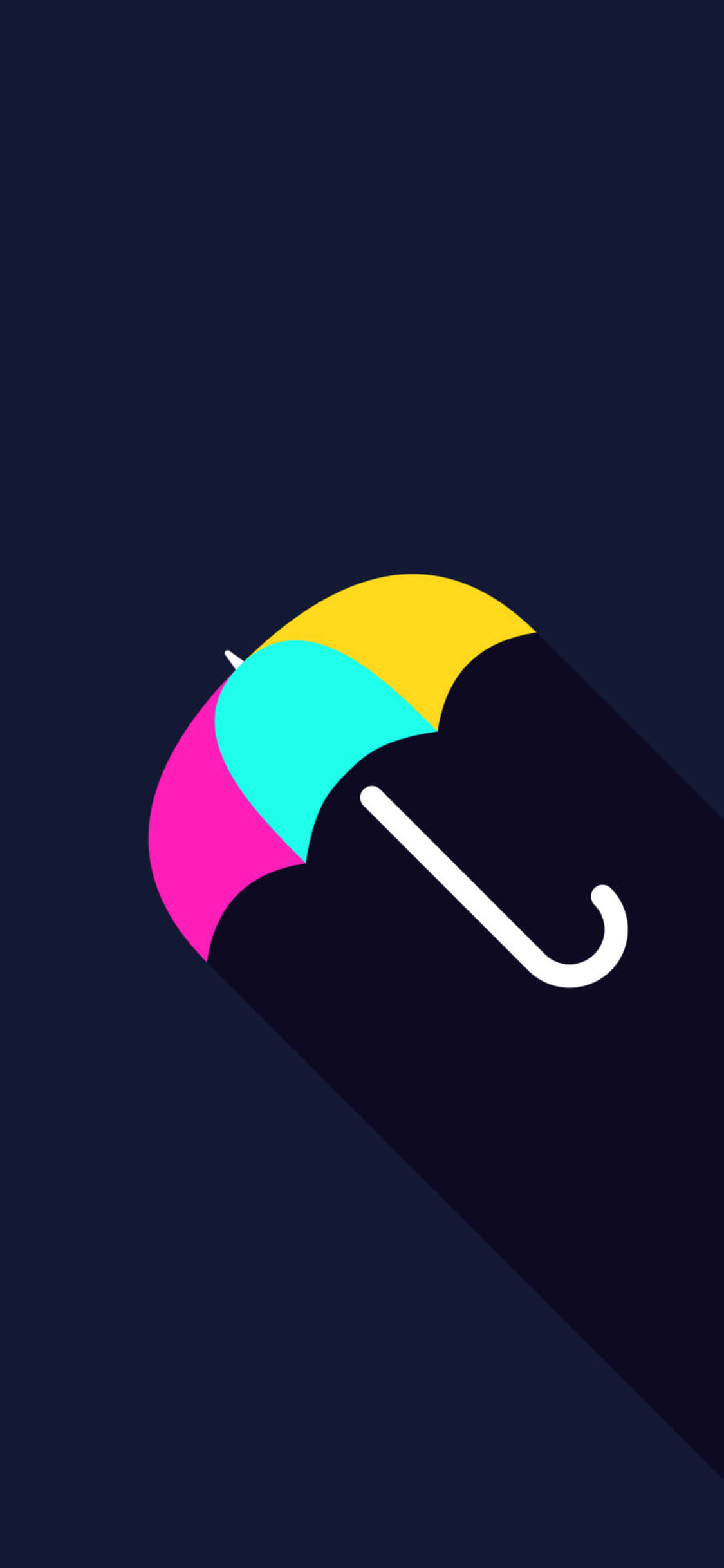Minimalist iPhone X, yellow, cyan, Full HD Phone Wallpaper