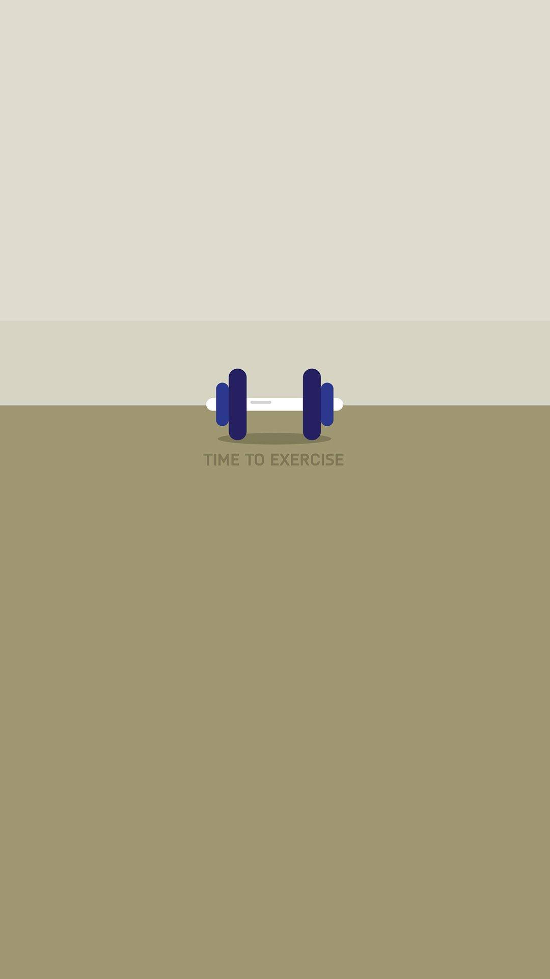 blue and white dumbbell, beige floor, minimalist digital illustration, Full HD Phone Wallpaper