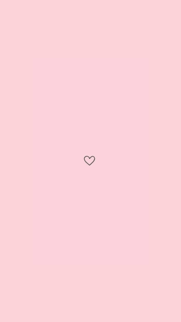 Pink Kawaii Heart, minimalist heart icon, soft pink gradient background, HD Phone Wallpaper