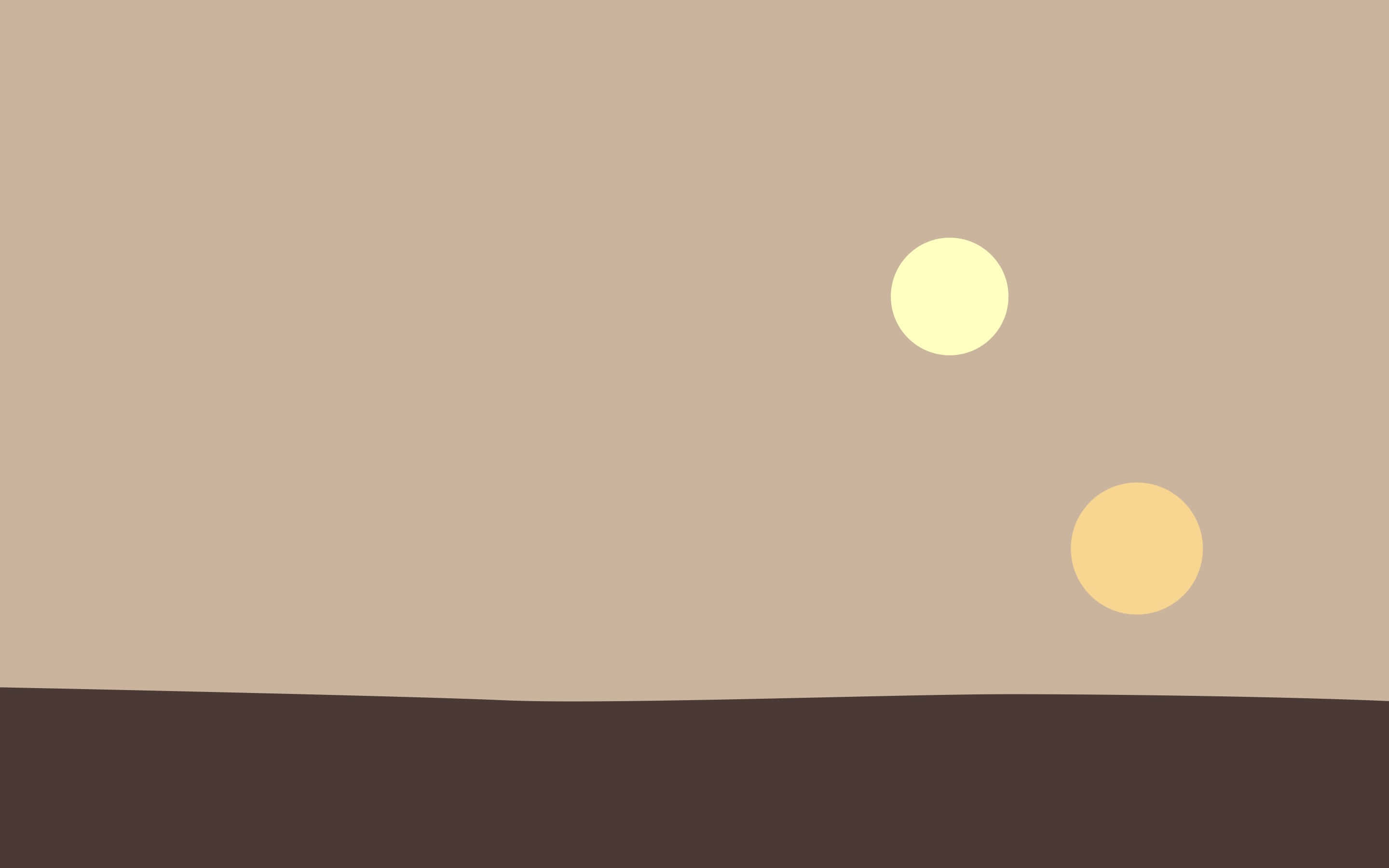beige aesthetic, minimalist landscape, soft glowing orbs, 2K Desktop Wallpaper