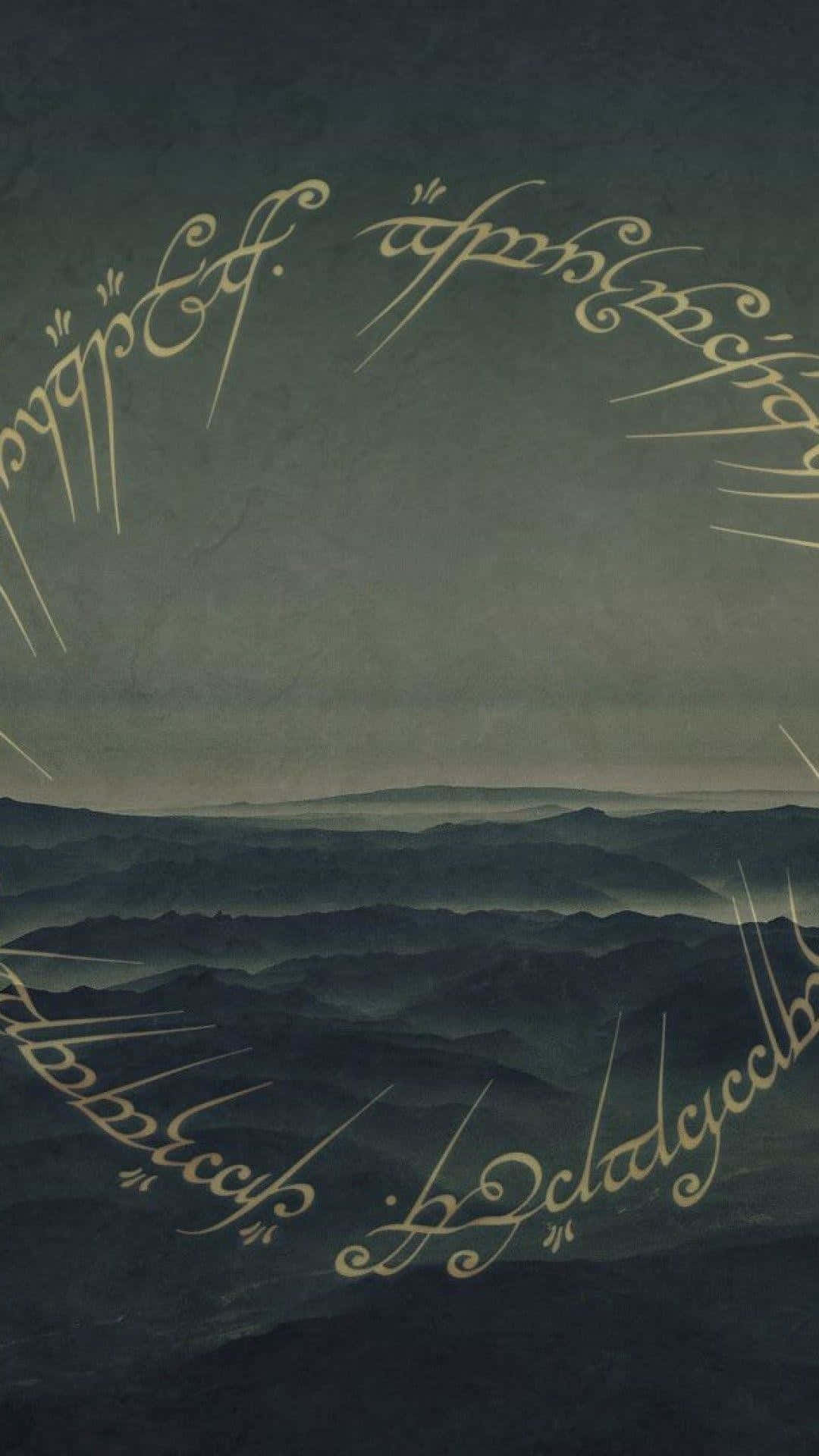 Lord of the Rings, elvish script, twilight sky, Full HD Phone Wallpaper