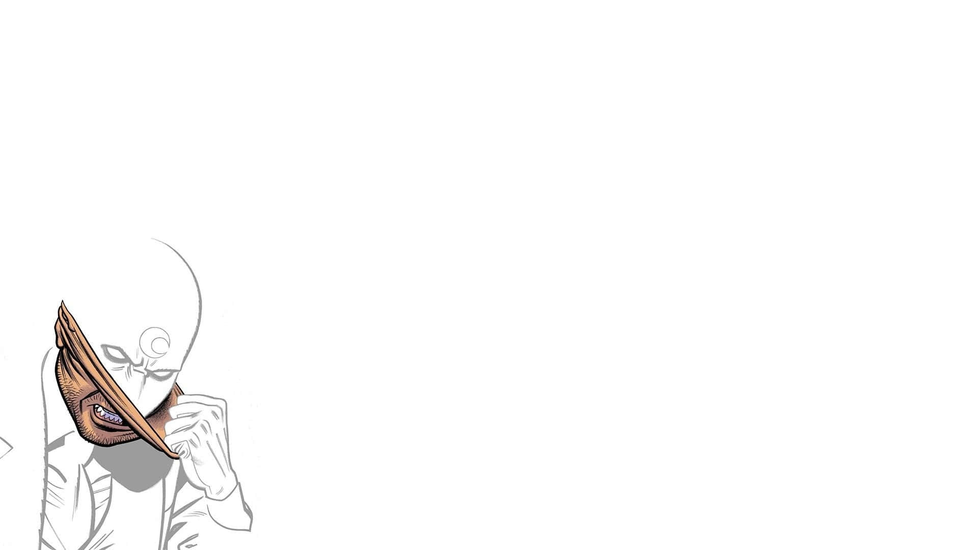 Moon Knight, white mask, brown scarf, Full HD Desktop Wallpaper