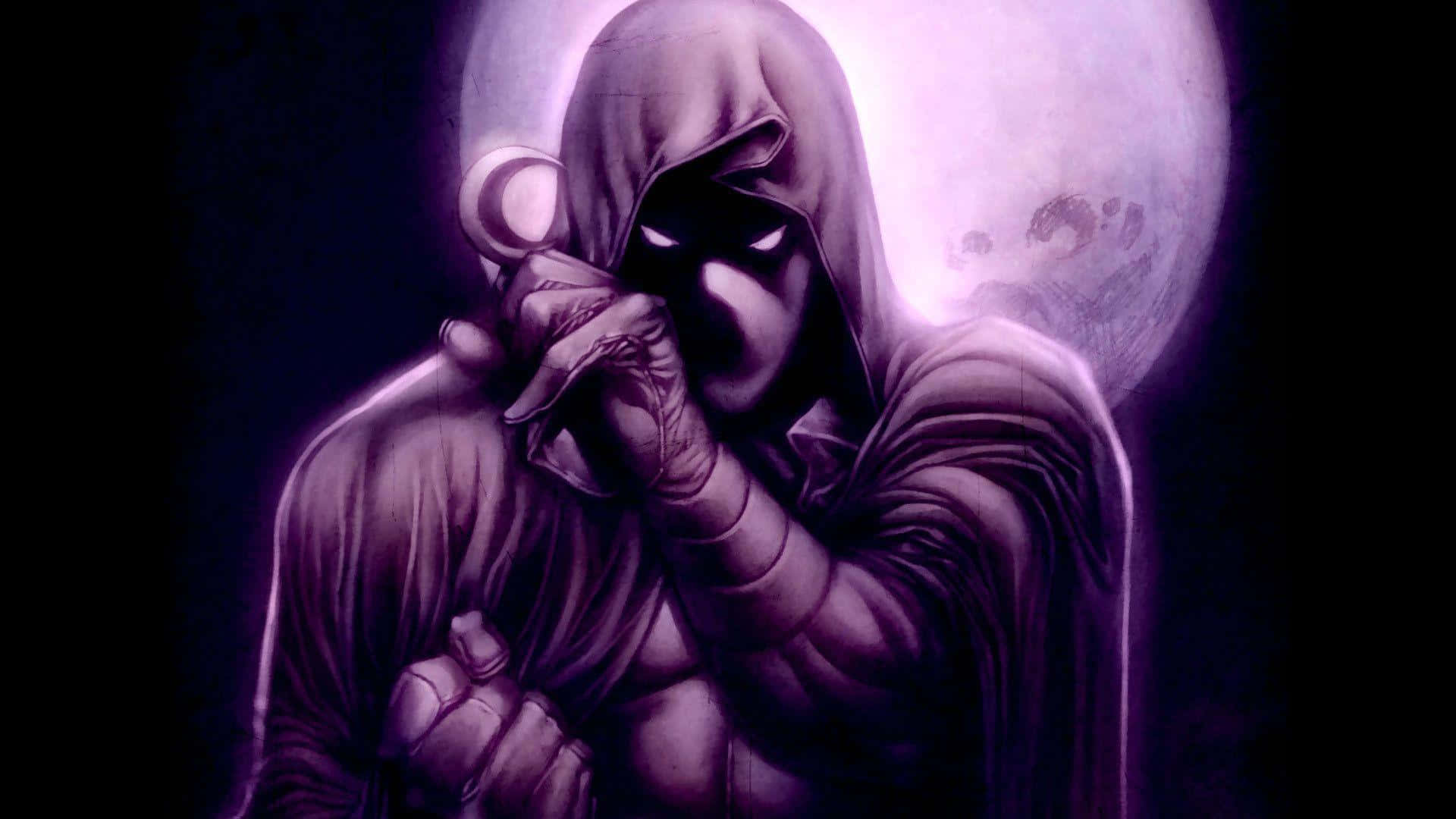 Moon Knight, crescent moon, glowing eyes, Full HD Desktop Wallpaper