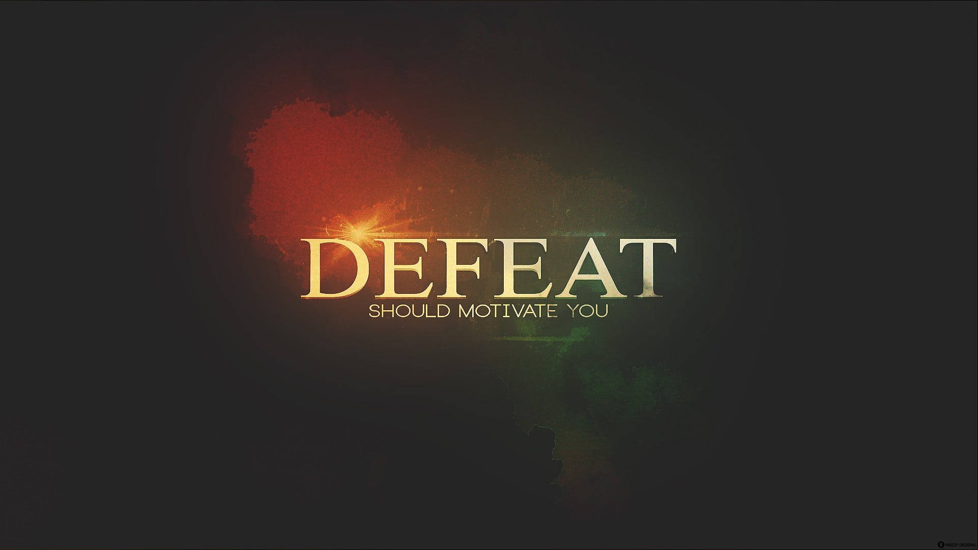Minimalist Motivational, golden text, dark background, Full HD Desktop Wallpaper