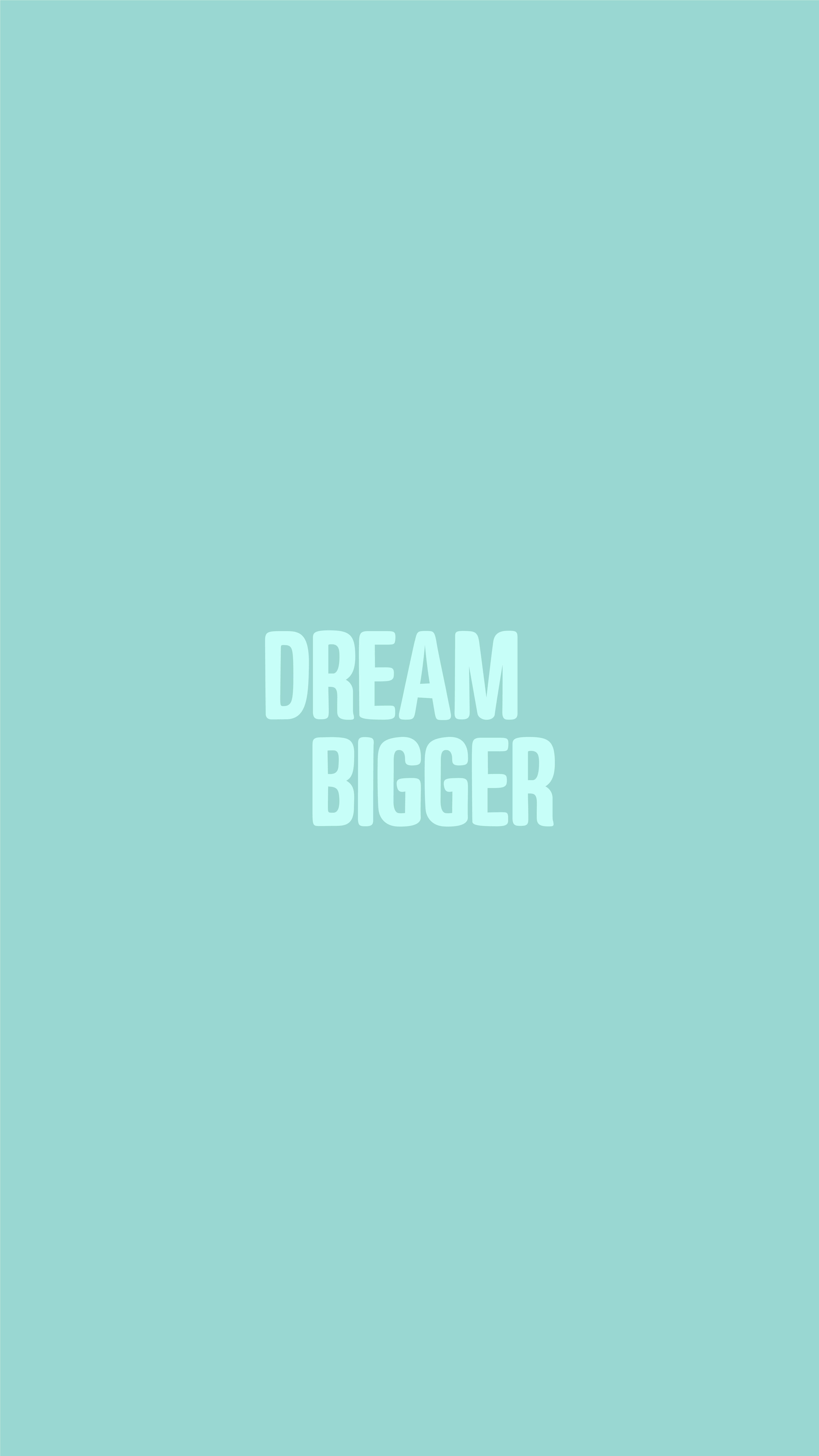 Minimalist Motivational, mint green, white text, 8K Phone Wallpaper