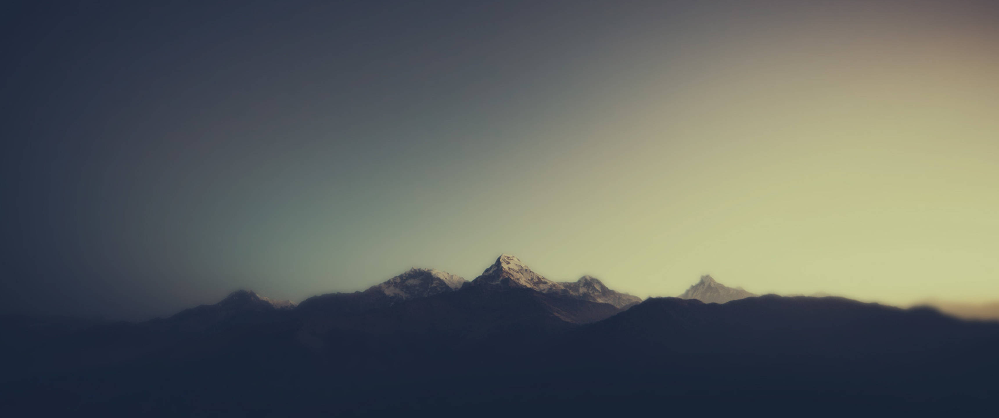 3440x1440, minimalist mountain, sunrise, 2K Desktop Wallpaper