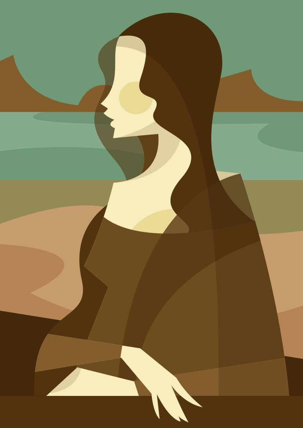 minimalist painting, 990 x 1400, geometric portrait, HD Phone Wallpaper