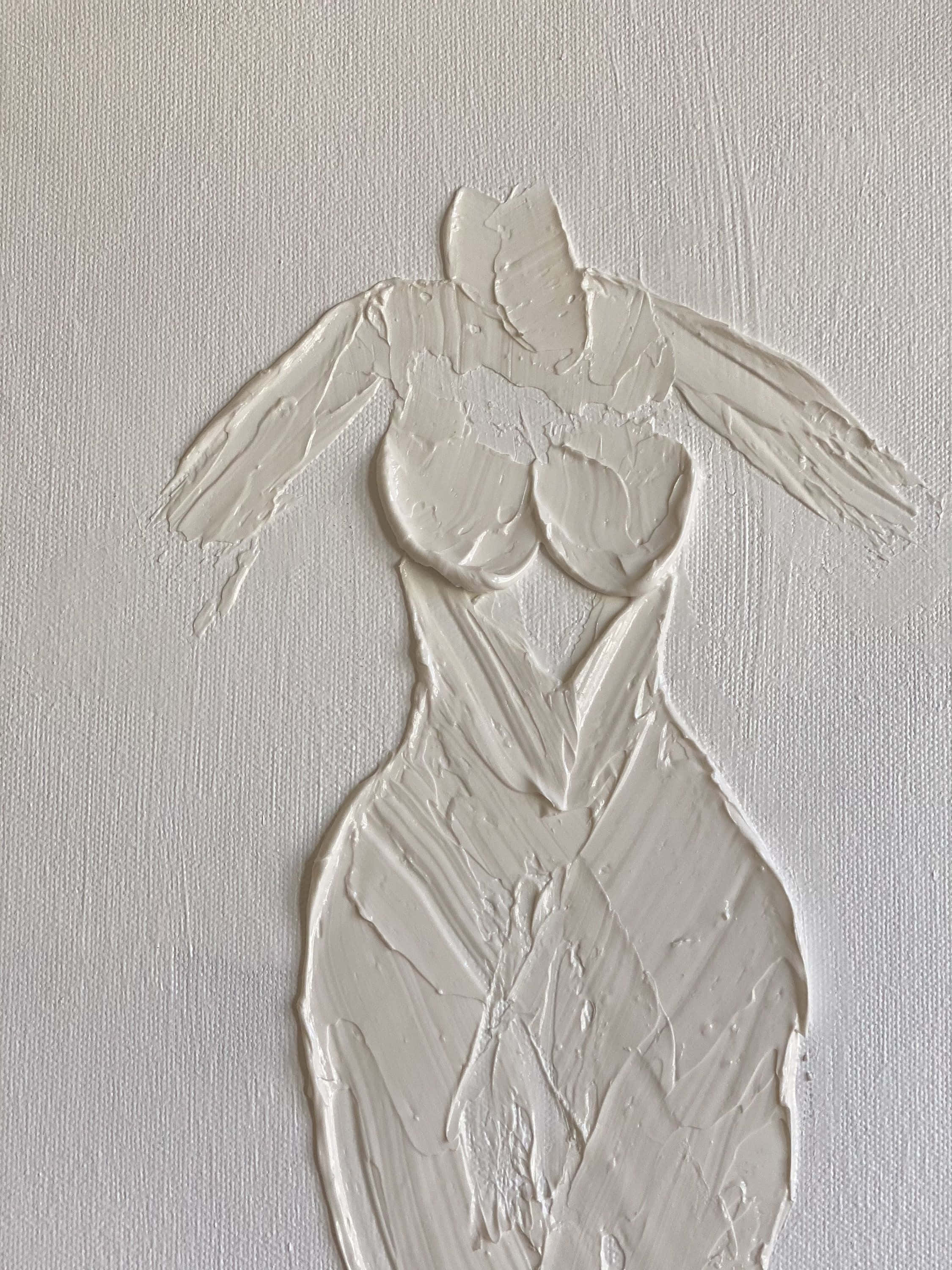 minimalist painting, textured white paint, impasto brushstrokes, 2K Phone Wallpaper