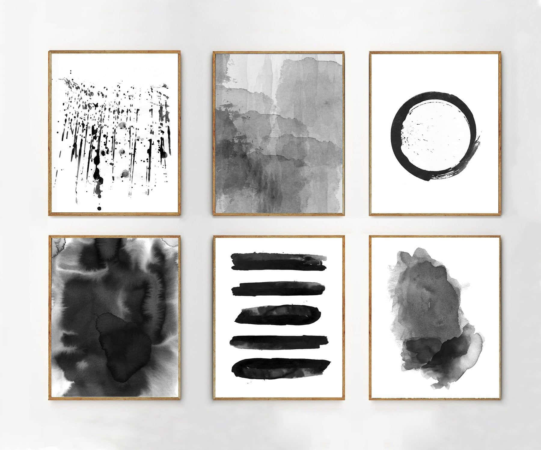 modern minimalist art, abstract geometric minimalist art, black and white abstract watercolor artworks, HD Desktop Wallpaper