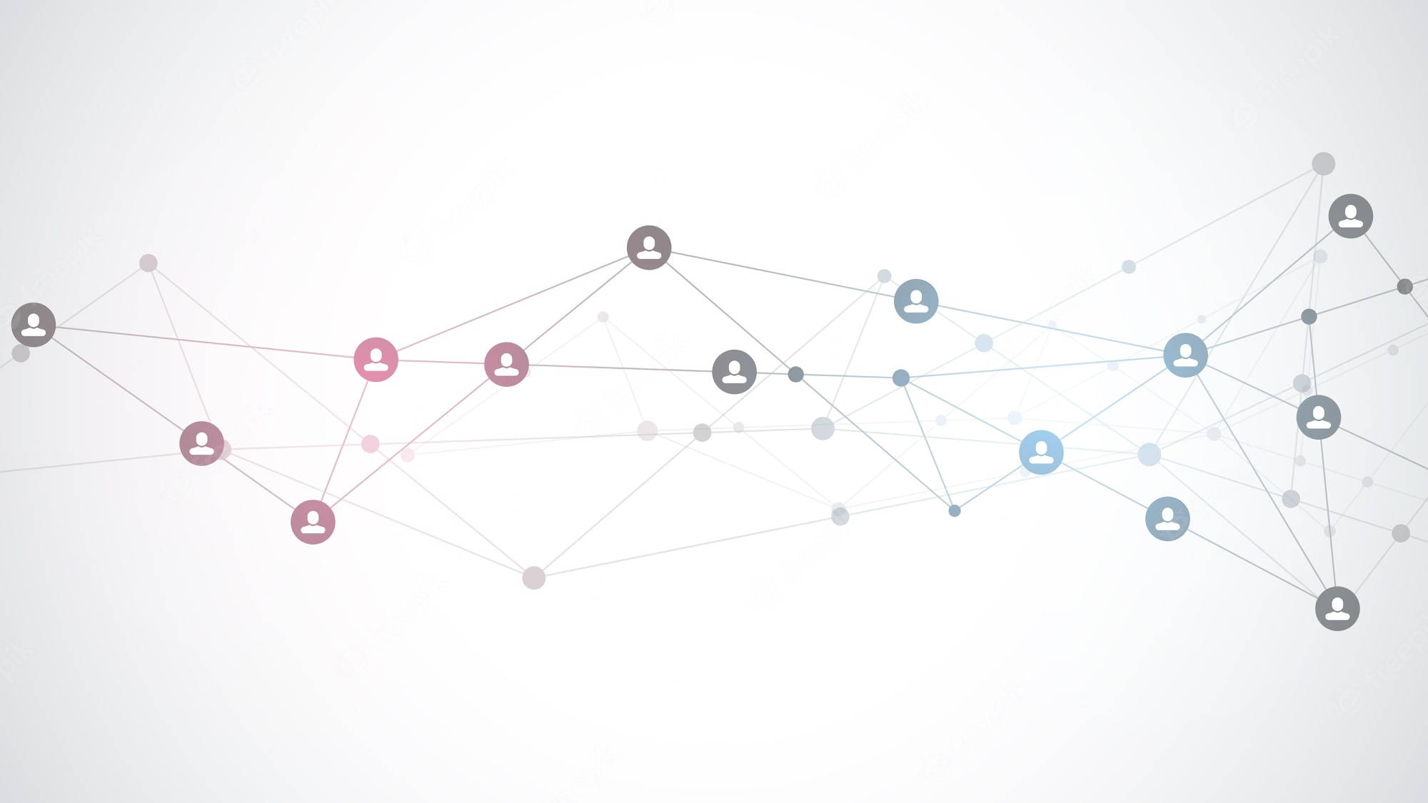 Minimalist Gradient Connect, abstract digital network, user icons, Full HD Desktop Wallpaper