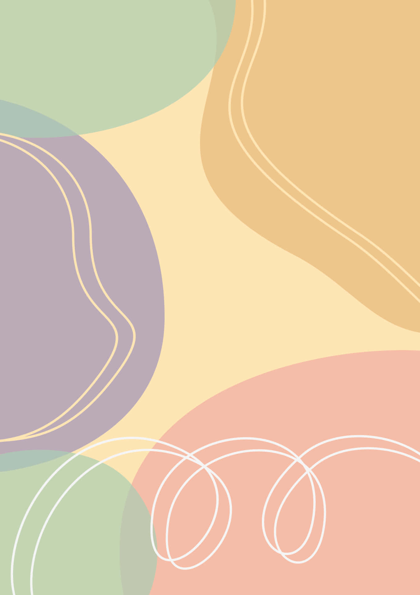 mint lavender, peach, beige, Full HD Phone Wallpaper