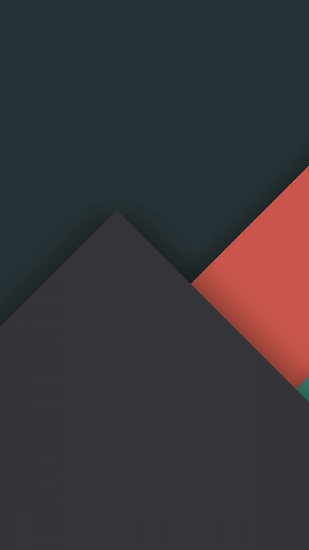 minimalist pattern, dark gray, coral red, Full HD Phone Wallpaper