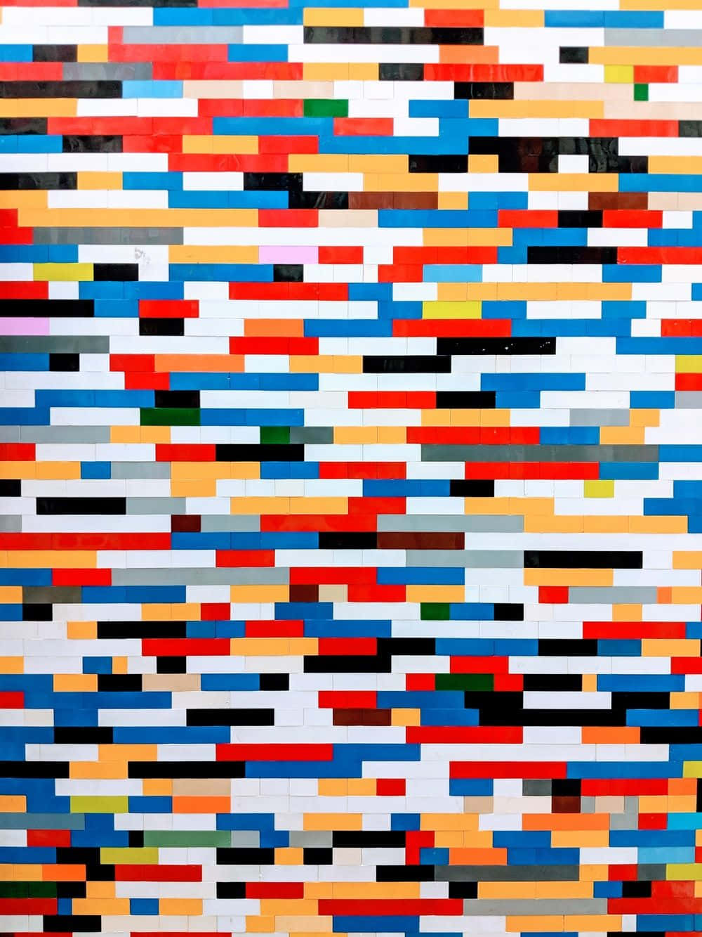 Minimalist Geometric Pattern, colorful Lego bricks, horizontal stripes, HD Phone Wallpaper