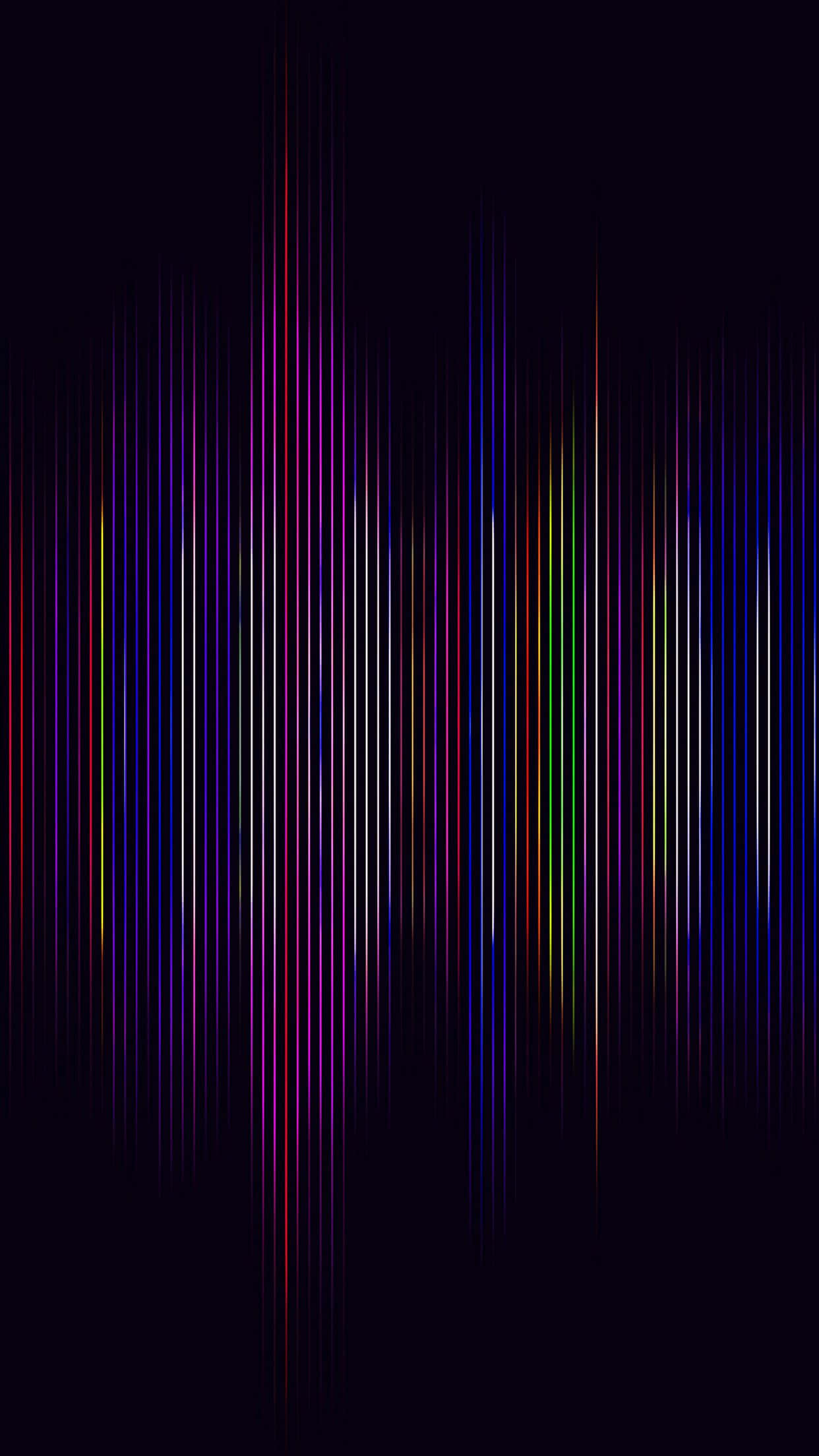 minimalist pattern, rainbow hues, deep black background, Full HD Phone Wallpaper