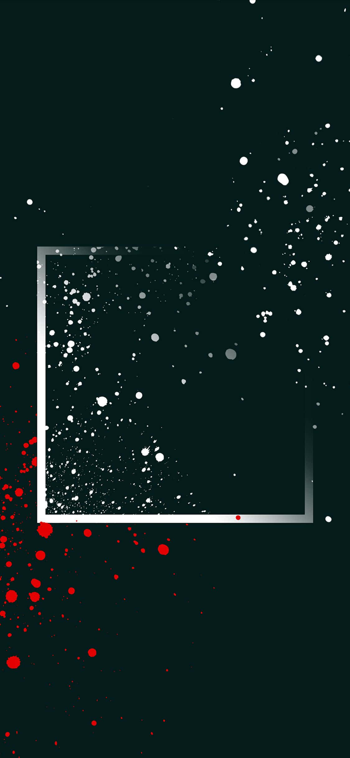 minimalist pattern, white square frame, dark green backdrop, Full HD Phone Wallpaper