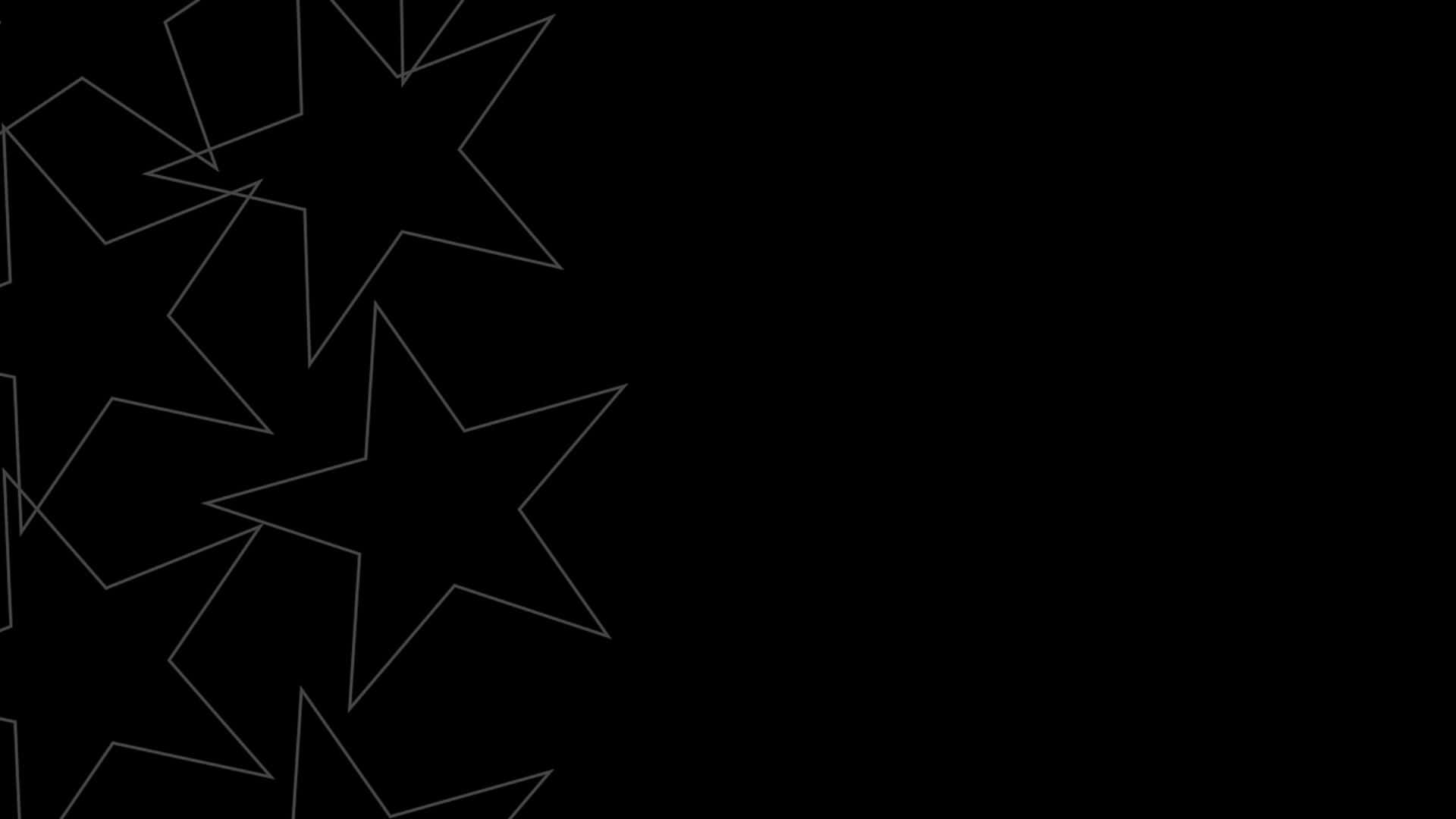 Minimalist Geometric Pattern, black background, white outlined stars, Full HD Desktop Wallpaper