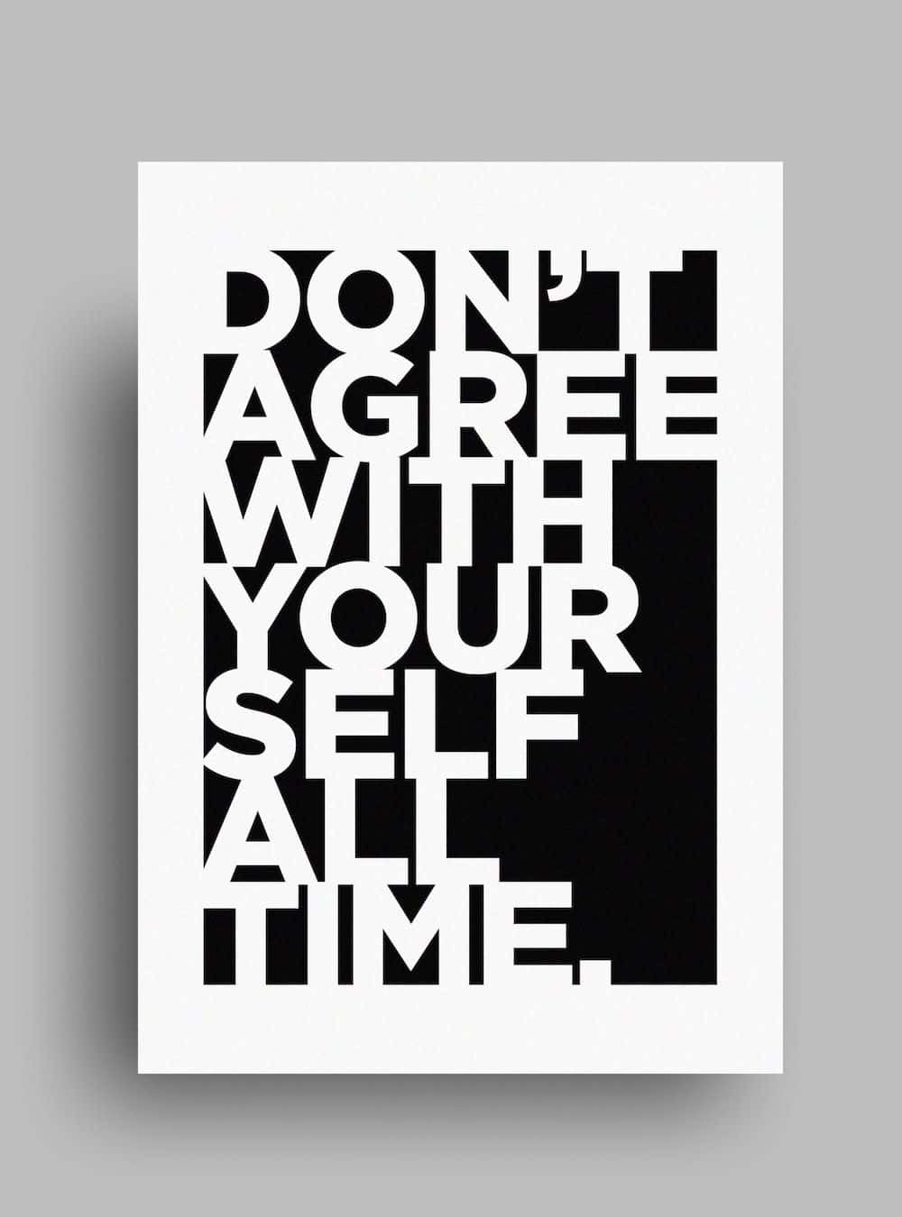 minimalist typography, black and white, stacked letters, HD Phone Wallpaper