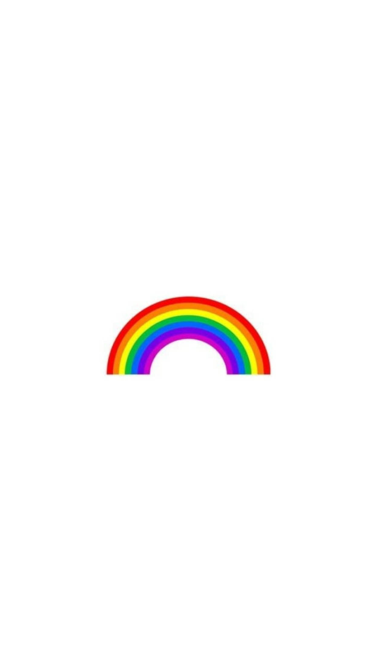 rainbow, white background, bold strokes, Full HD Phone Wallpaper