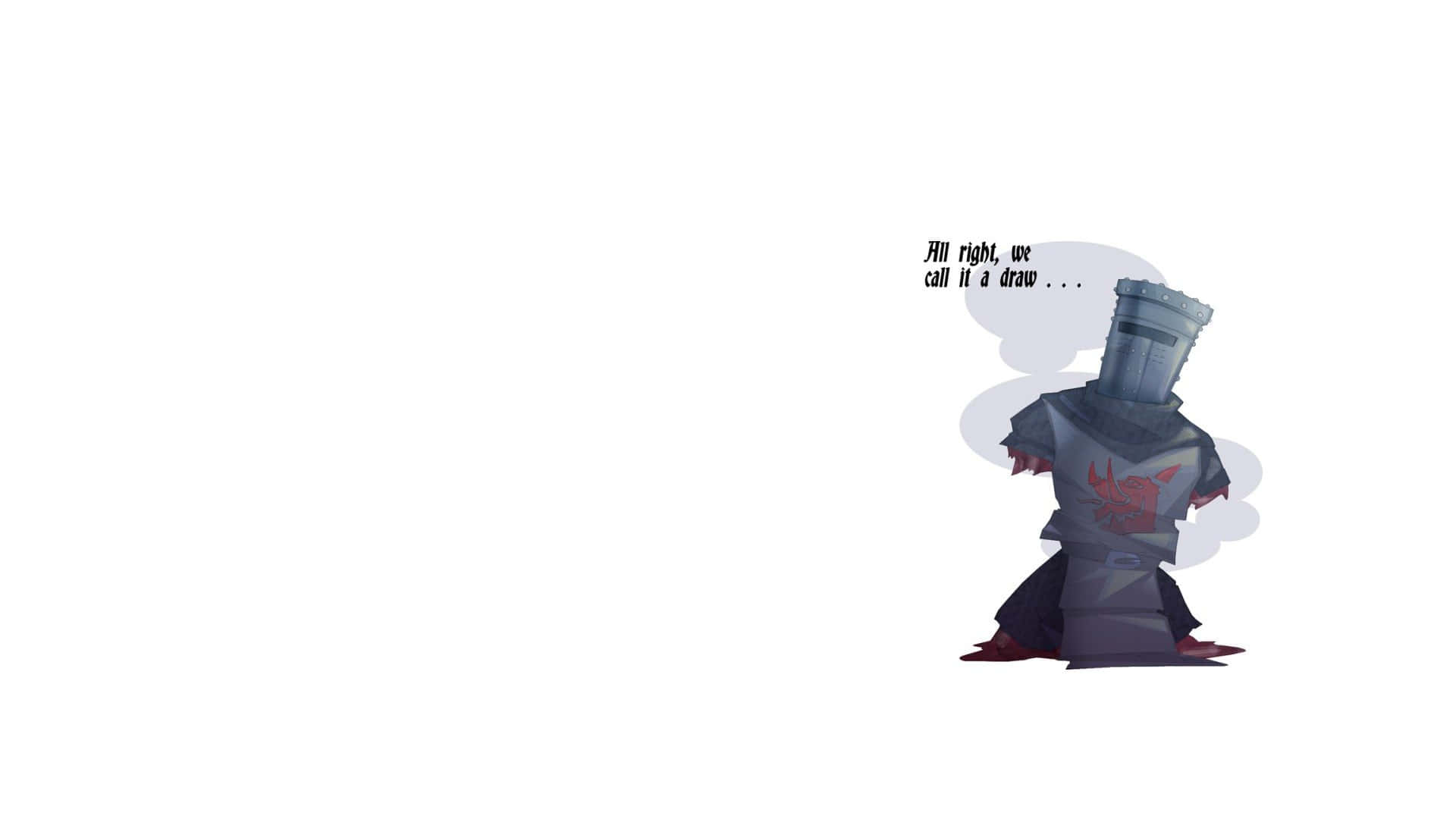 cartoon knight, gray armor, red dragon emblem, Full HD Desktop Wallpaper