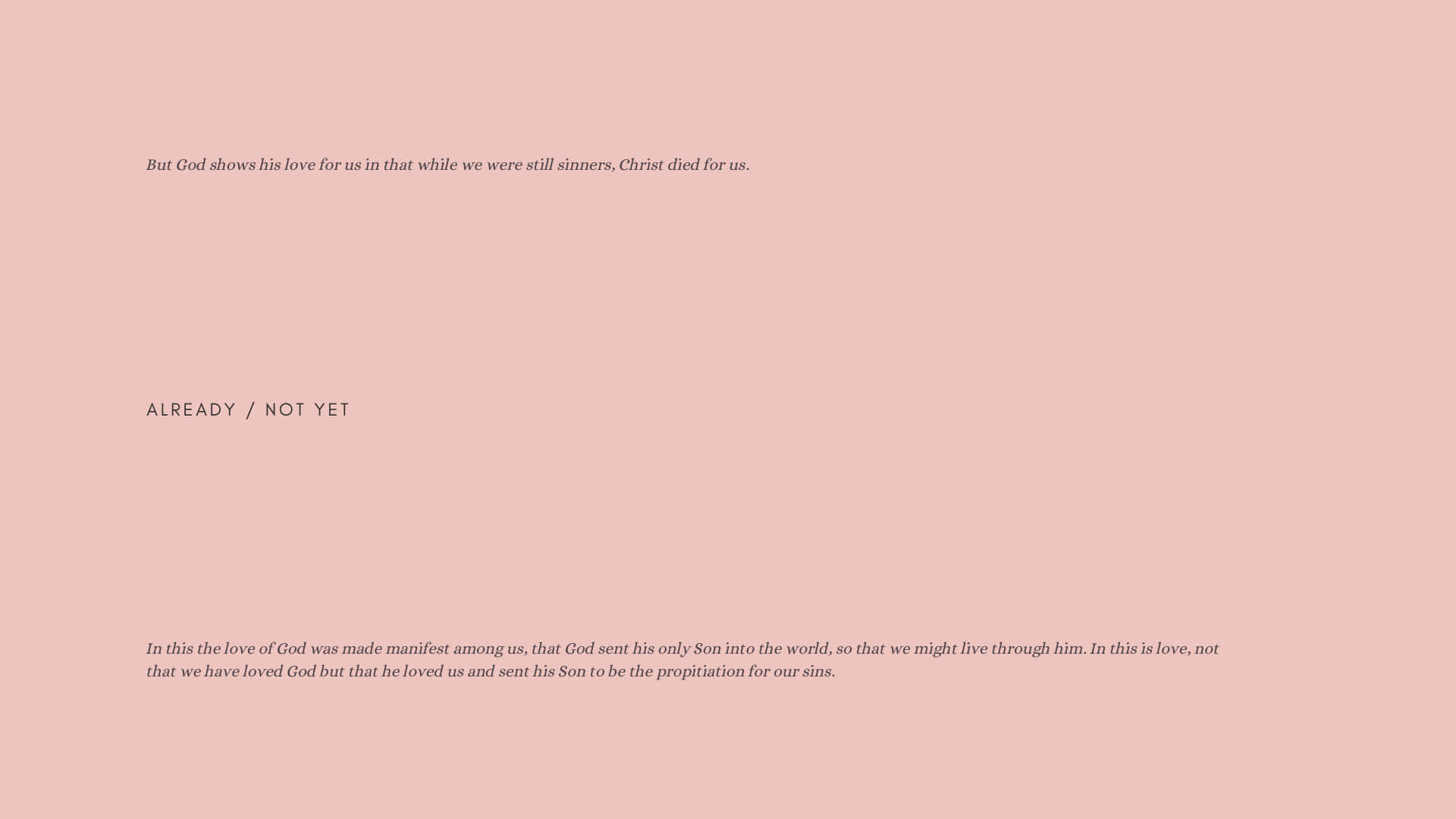 minimalist bible, biblical quotes, soft pink background, Full HD Desktop Wallpaper