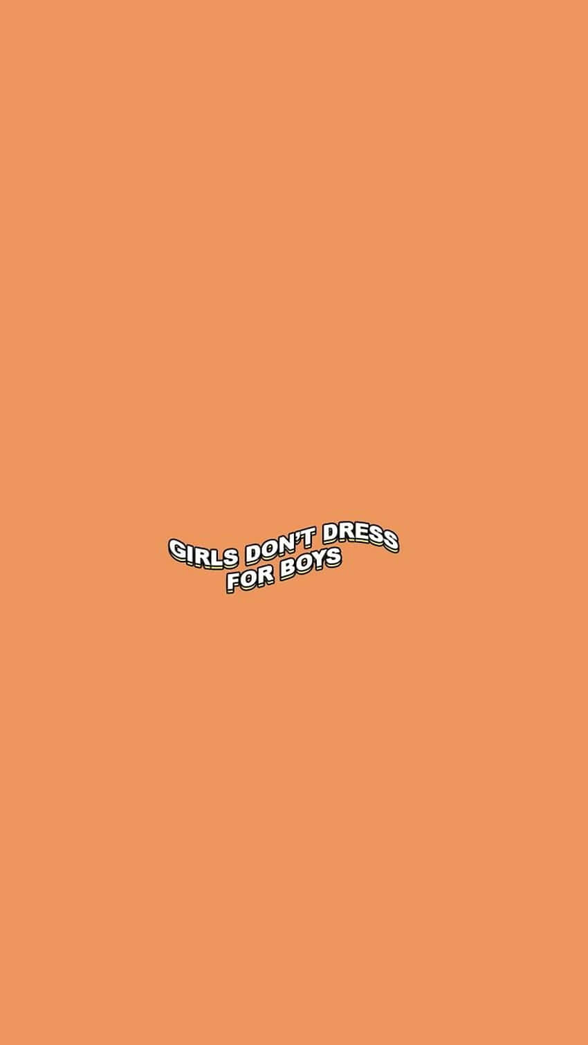 orange aesthetic, minimalist orange background, bold white text, HD Phone Wallpaper