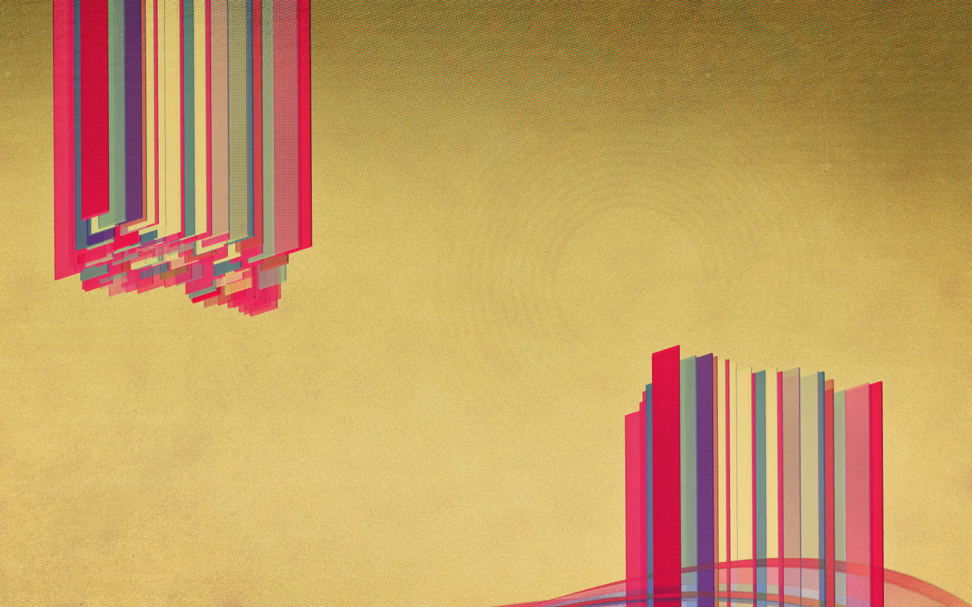 minimalist retro, vibrant reds, purples, Full HD Desktop Wallpaper