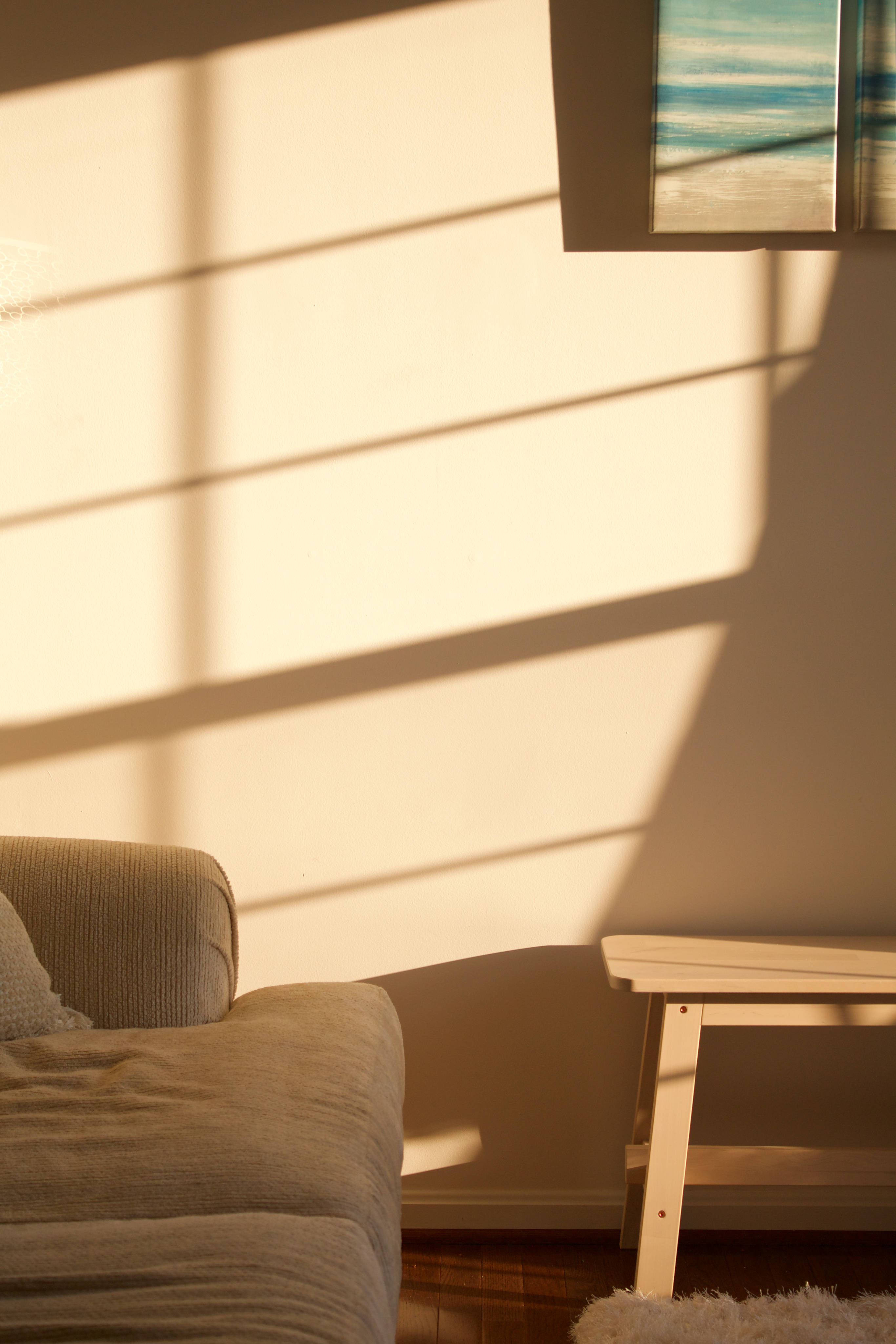 beige, minimalist space, warm sunlight, 4K Phone Wallpaper