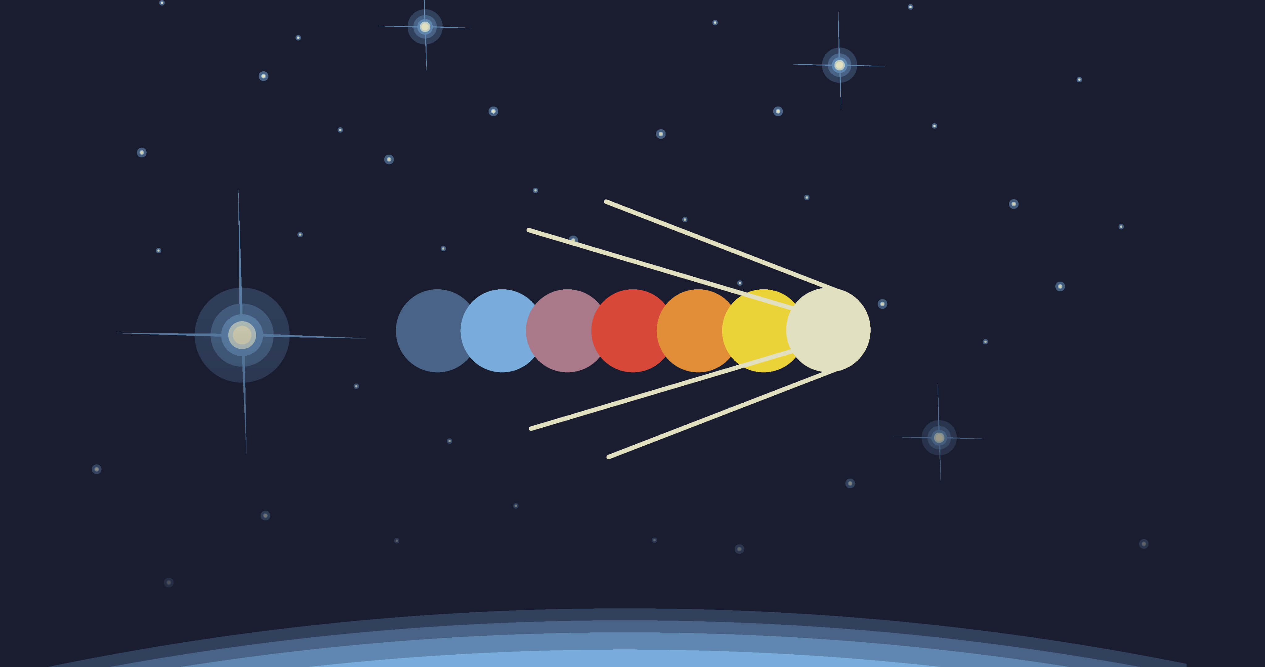 minimalist space, rocket, colorful circular stages, 4K Desktop Wallpaper