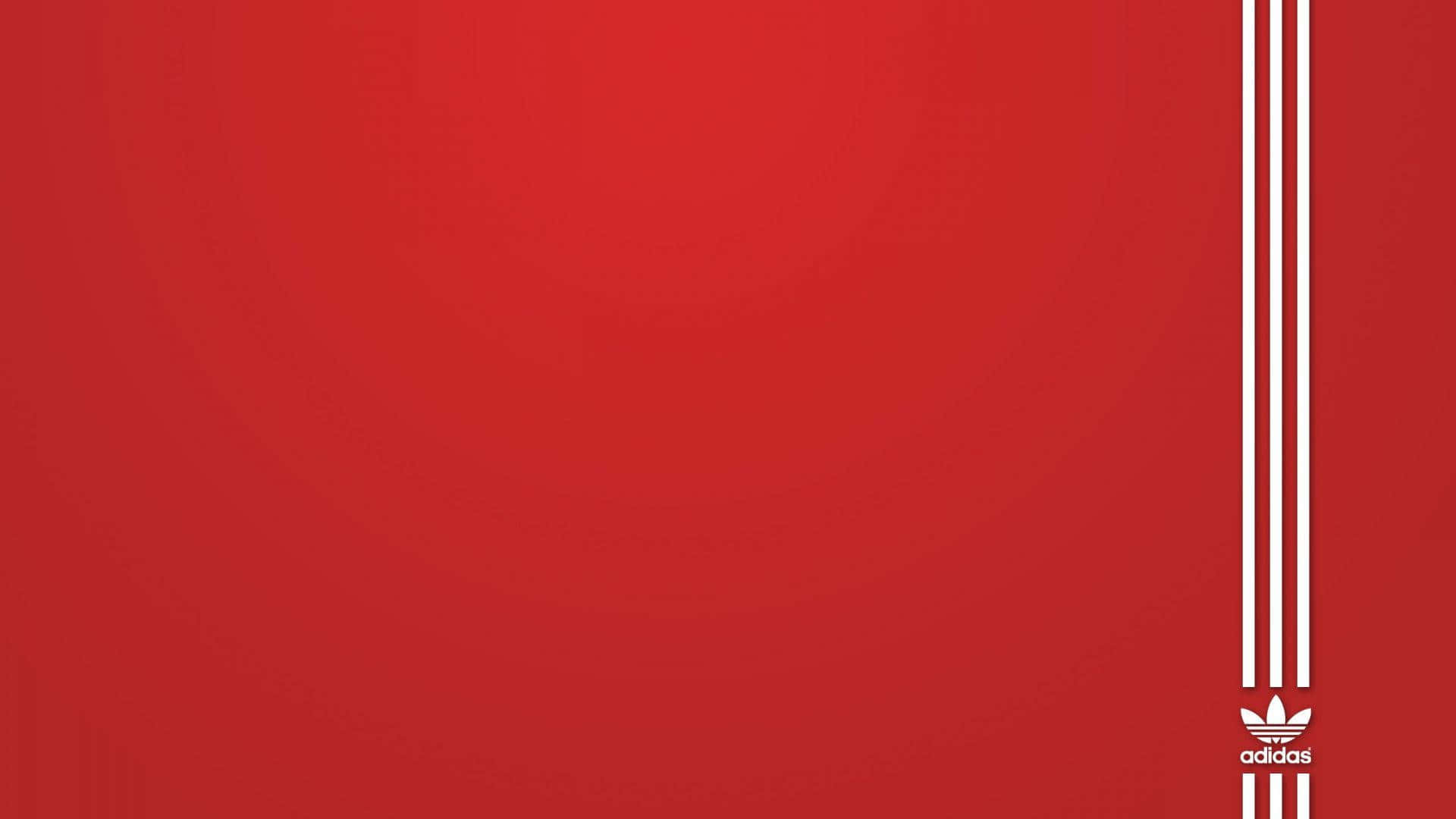 adidas, white adidas stripes, bold red background, Full HD Desktop Wallpaper