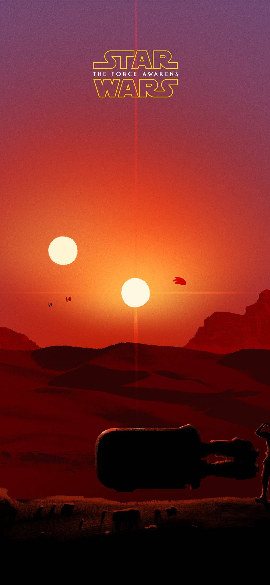 Minimalist Star Wars, iPhone 6 Plus, desert planet, Full HD Phone Wallpaper