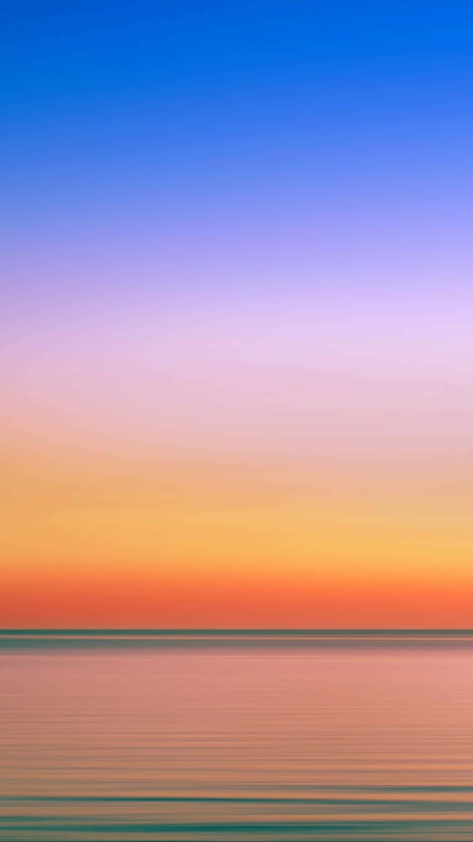 Minimalist Sunset, deep blue, warm orange, HD Phone Wallpaper