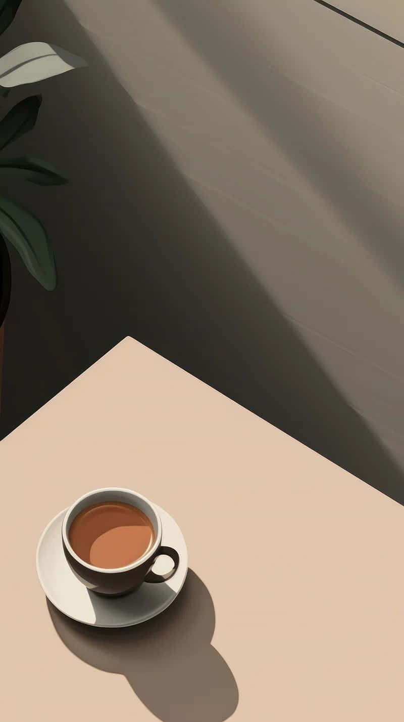 Minimalist Tea, ceramic cup, tea, HD Phone Wallpaper