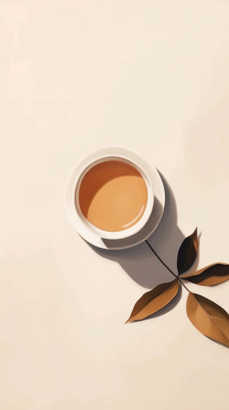 minimalist tea, white cup, amber liquid, HD Phone Wallpaper