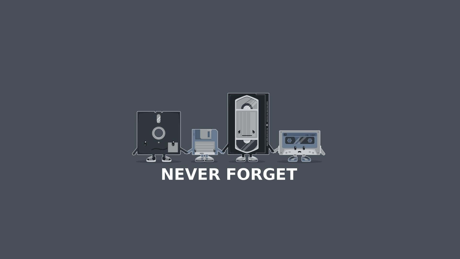 Minimalist Technology, retro data storage devices, dark gray background, Full HD Desktop Wallpaper
