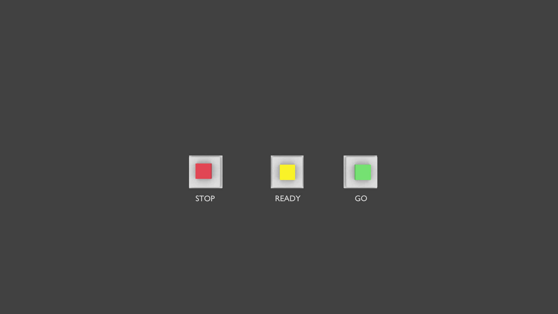 minimalist technology, traffic light buttons, stop ready go, Full HD Desktop Wallpaper
