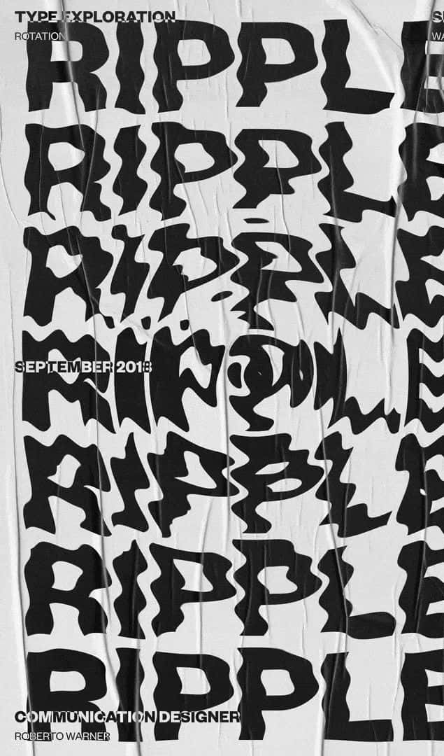 RIPPLE, black, white surface, SD Phone Wallpaper