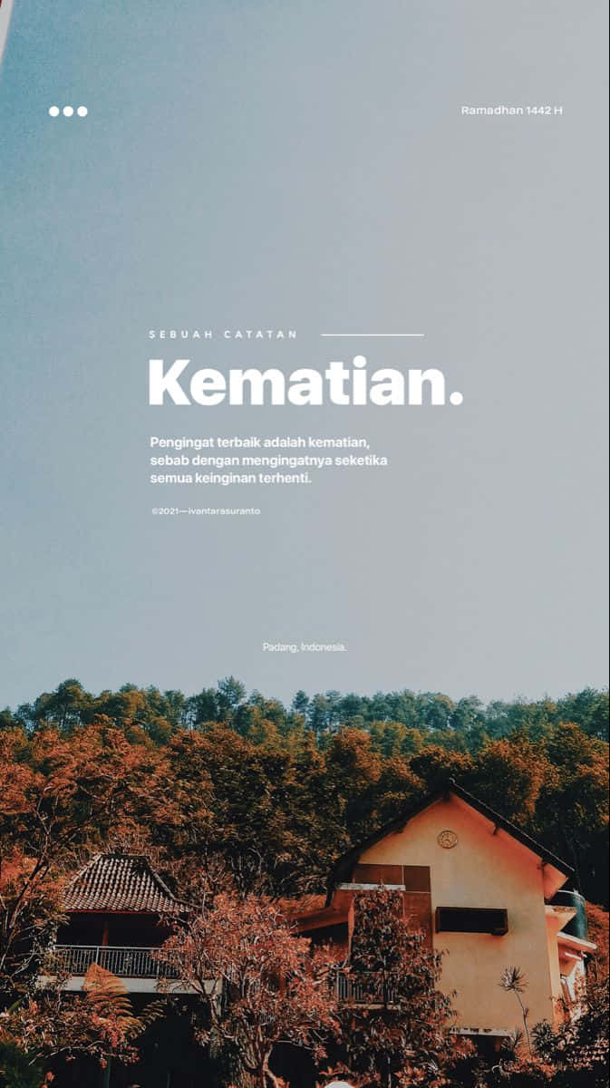 minimalist typography, tropical house, autumn-hued trees, SD Phone Wallpaper