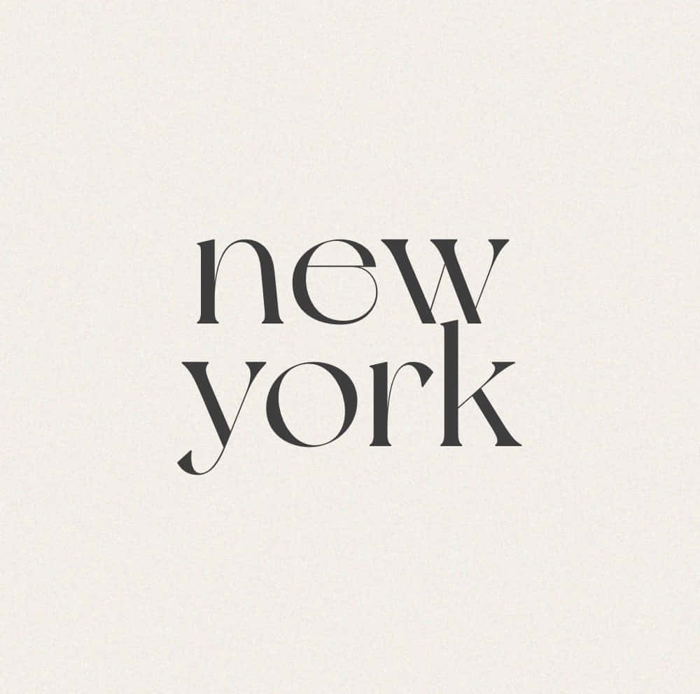 minimalist typography, new york, black script, SD Desktop Wallpaper