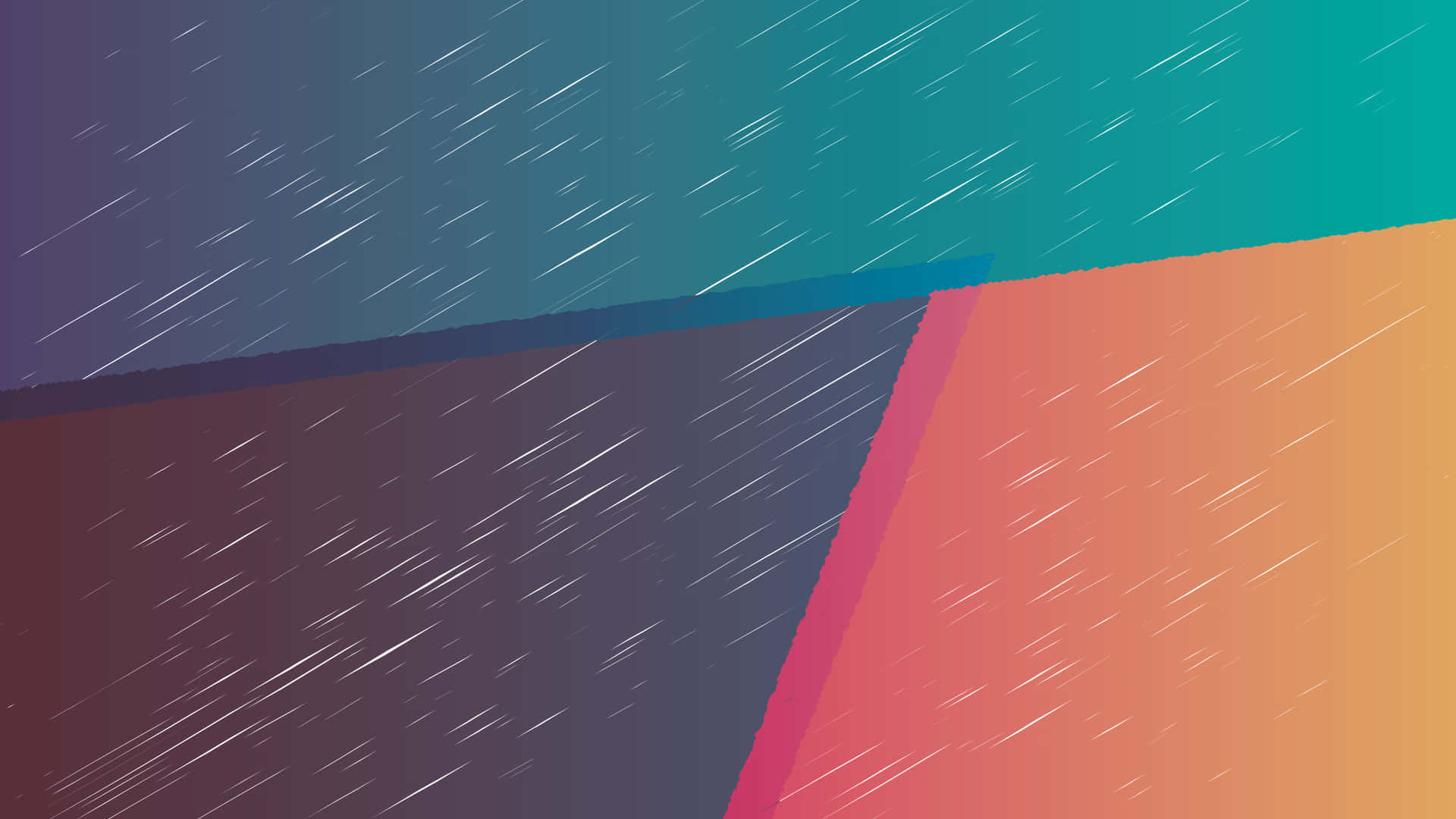 minimalist vintage, teal, orange, Full HD Desktop Wallpaper