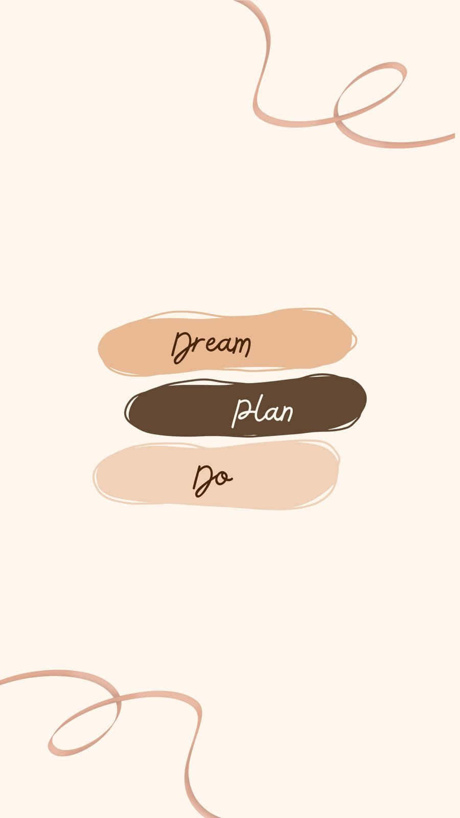 minimalist vintage, Dream Plan Do, pale beige, HD Phone Wallpaper