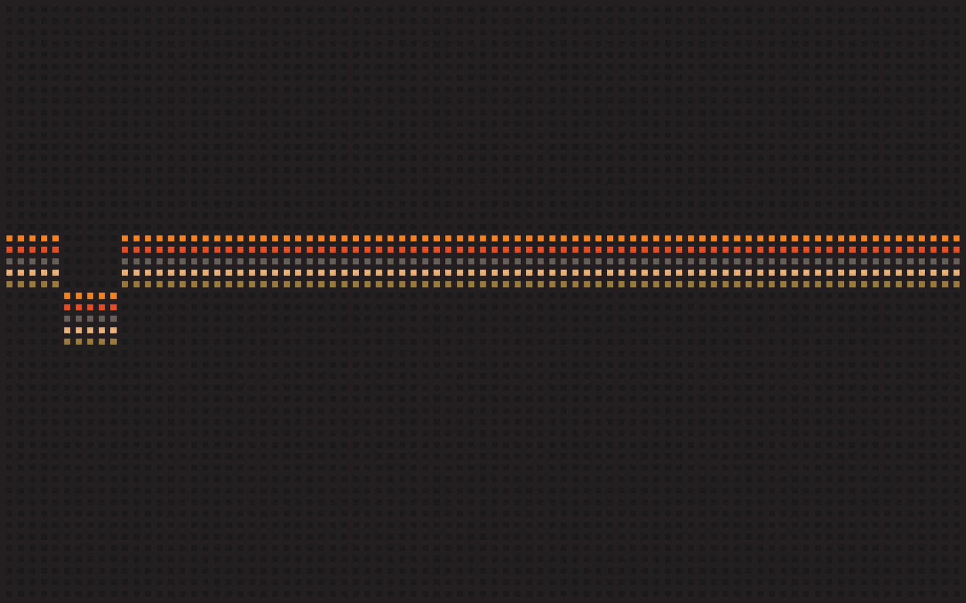 minimalist vintage, orange and red dots, dark grid background, Full HD Desktop Wallpaper
