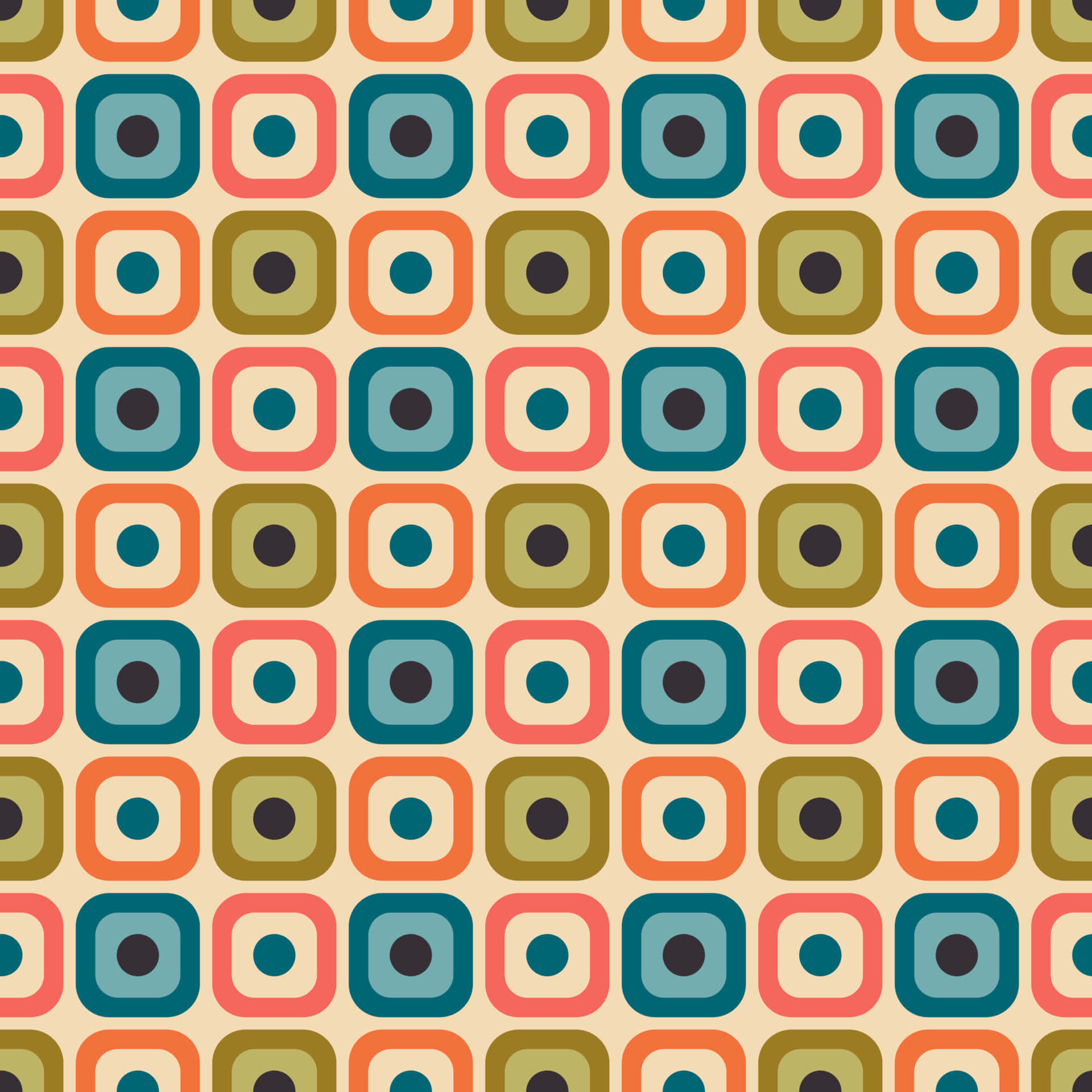minimalist vintage, teal, coral, Full HD Desktop Wallpaper