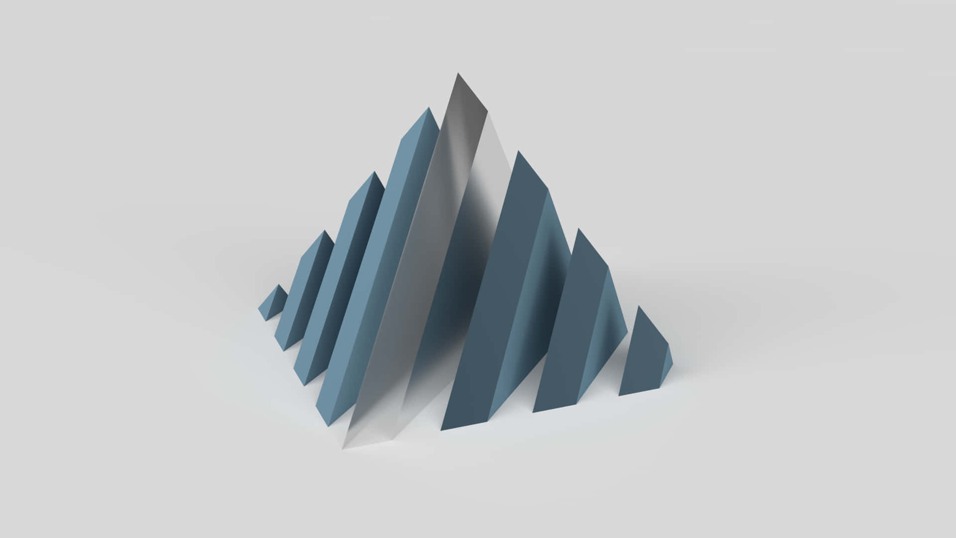 minimalist winter, blue and white design, 3d-rendered abstract sculpture, Full HD Desktop Wallpaper